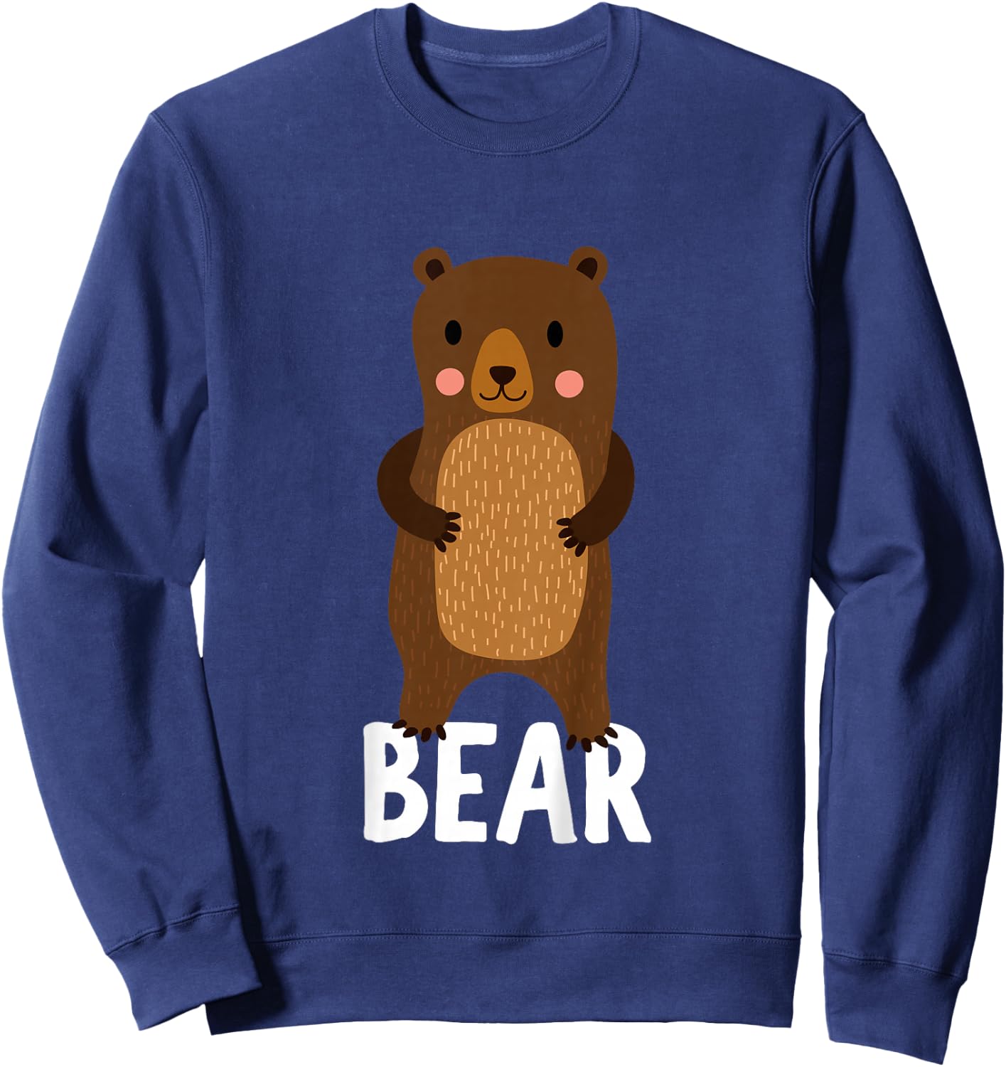 Kids Bear Shirt for Boys Or Girls | Cute Bear Gift Sweatshirt - Sweatshirt | Navy