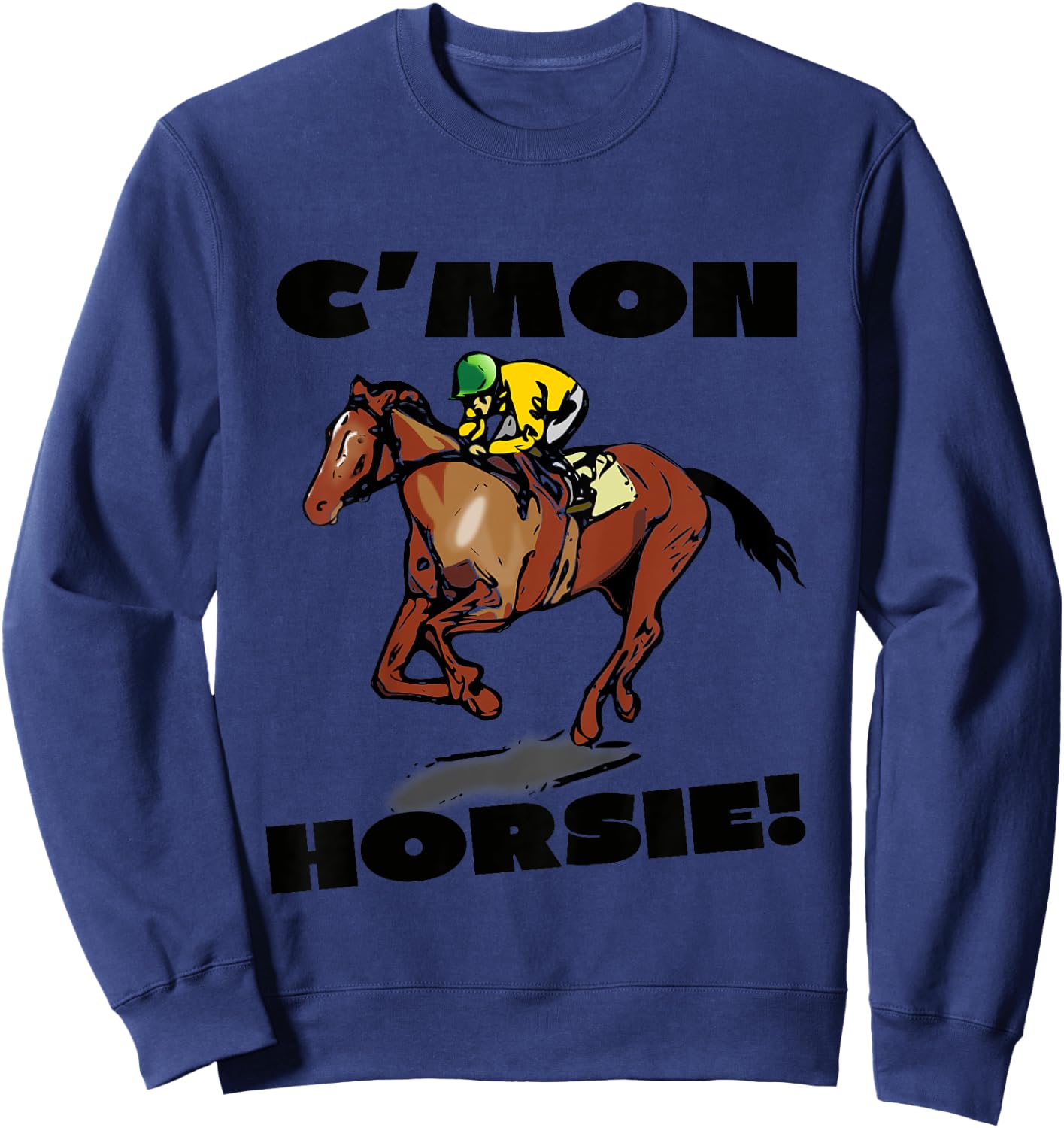 Horse Racing Races Track Boys Girls Youth Child Sweatshirt - Sweatshirt | Navy
