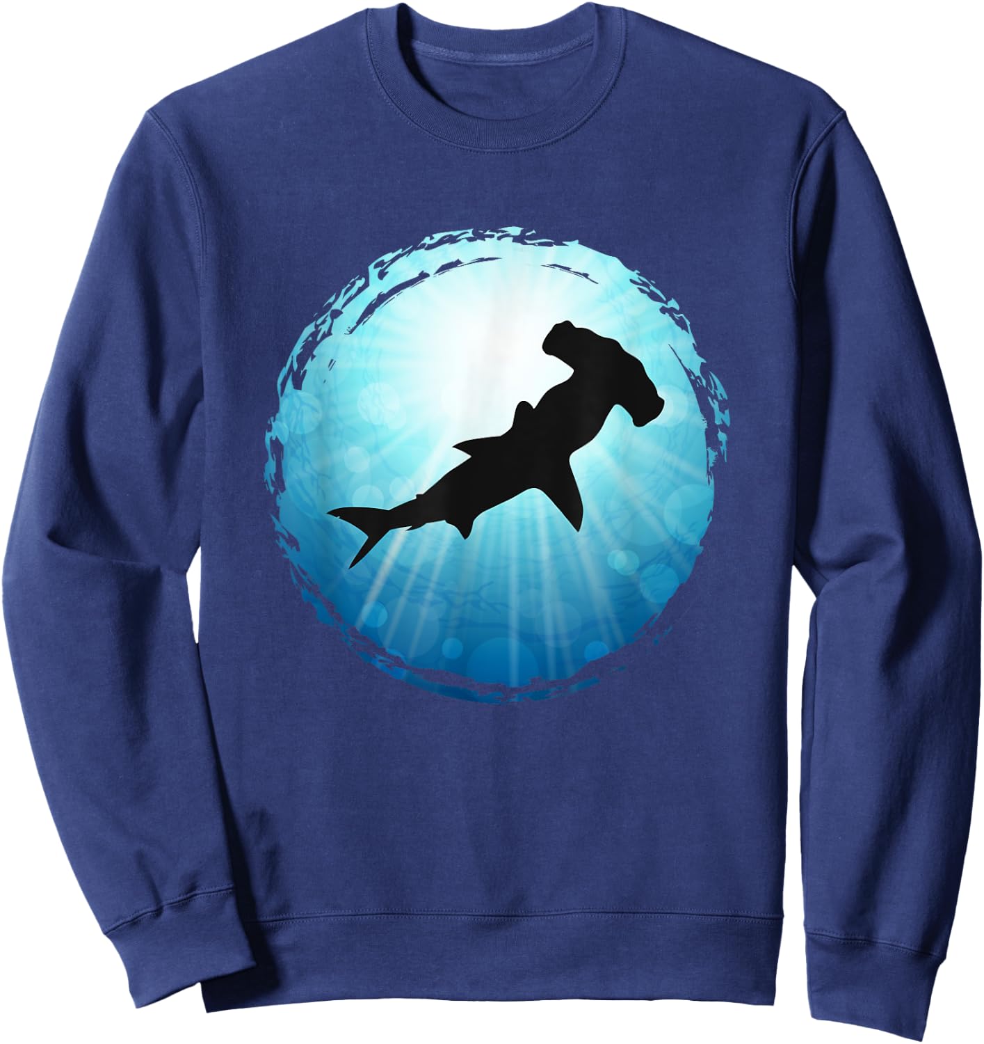 Hammerhead Shark blue Ocean Scuba Diving Freediving Sweatshirt - Sweatshirt | Navy