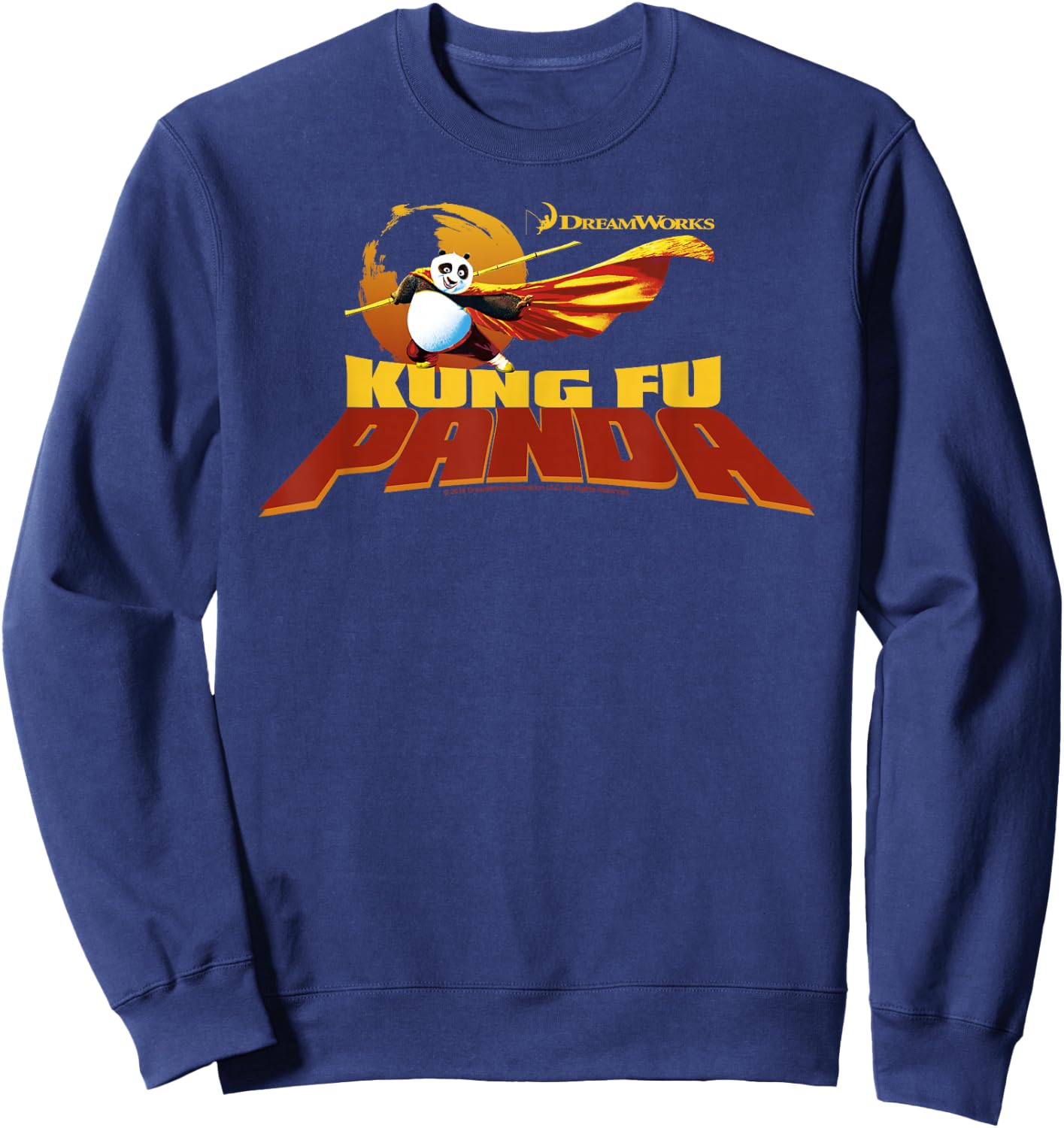 Kung Fu Panda Po Action Pose Movie Logo Sweatshirt - Sweatshirt | Navy