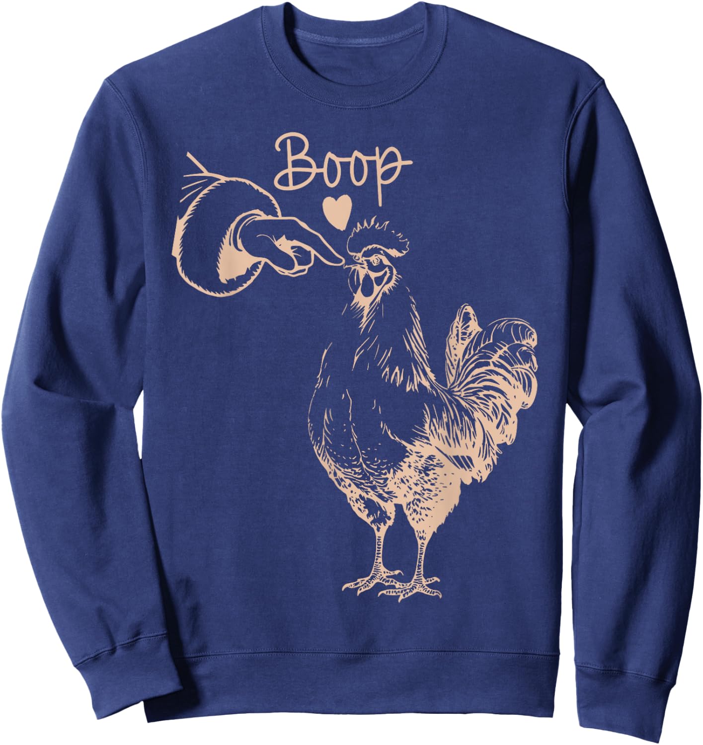 Chicken Boop Christmas Farm Animal Xmas Chicken Pajamas Sweatshirt - Sweatshirt | Navy