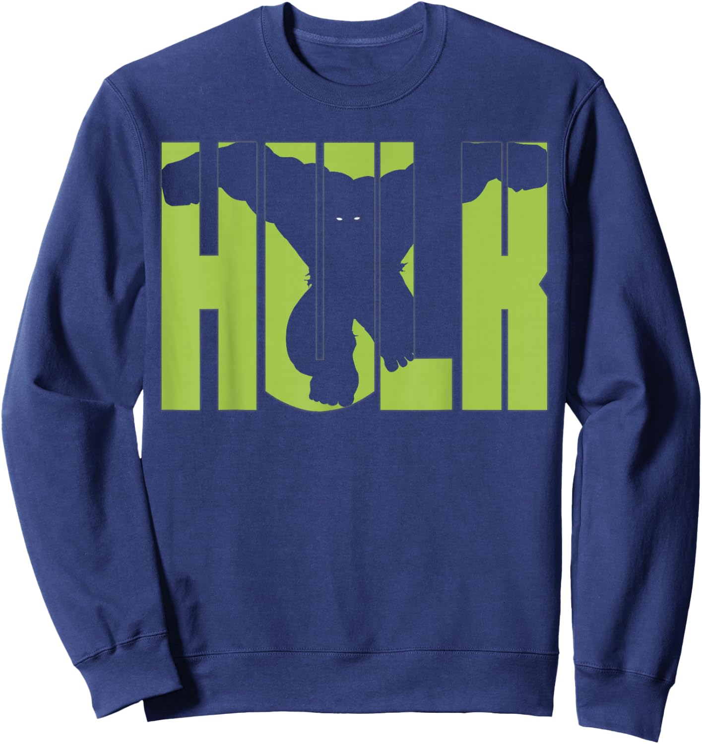 Marvel Comics Retro Classic Incredible Hulk Smash Silhouette Sweatshirt - Sweatshirt | Navy