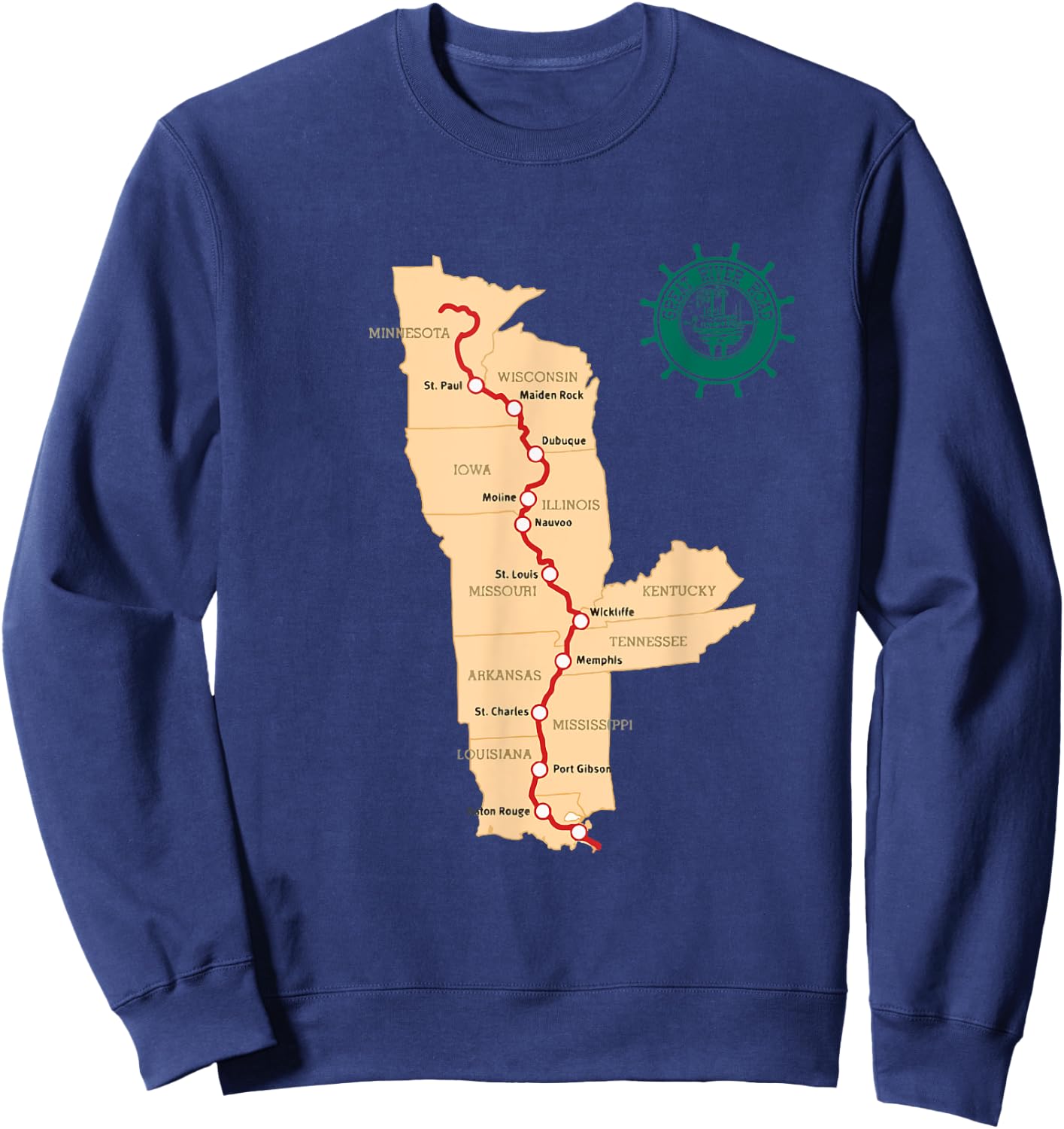 GREAT RIVER ROAD Roadtrip Sweatshirt - Sweatshirt | Navy
