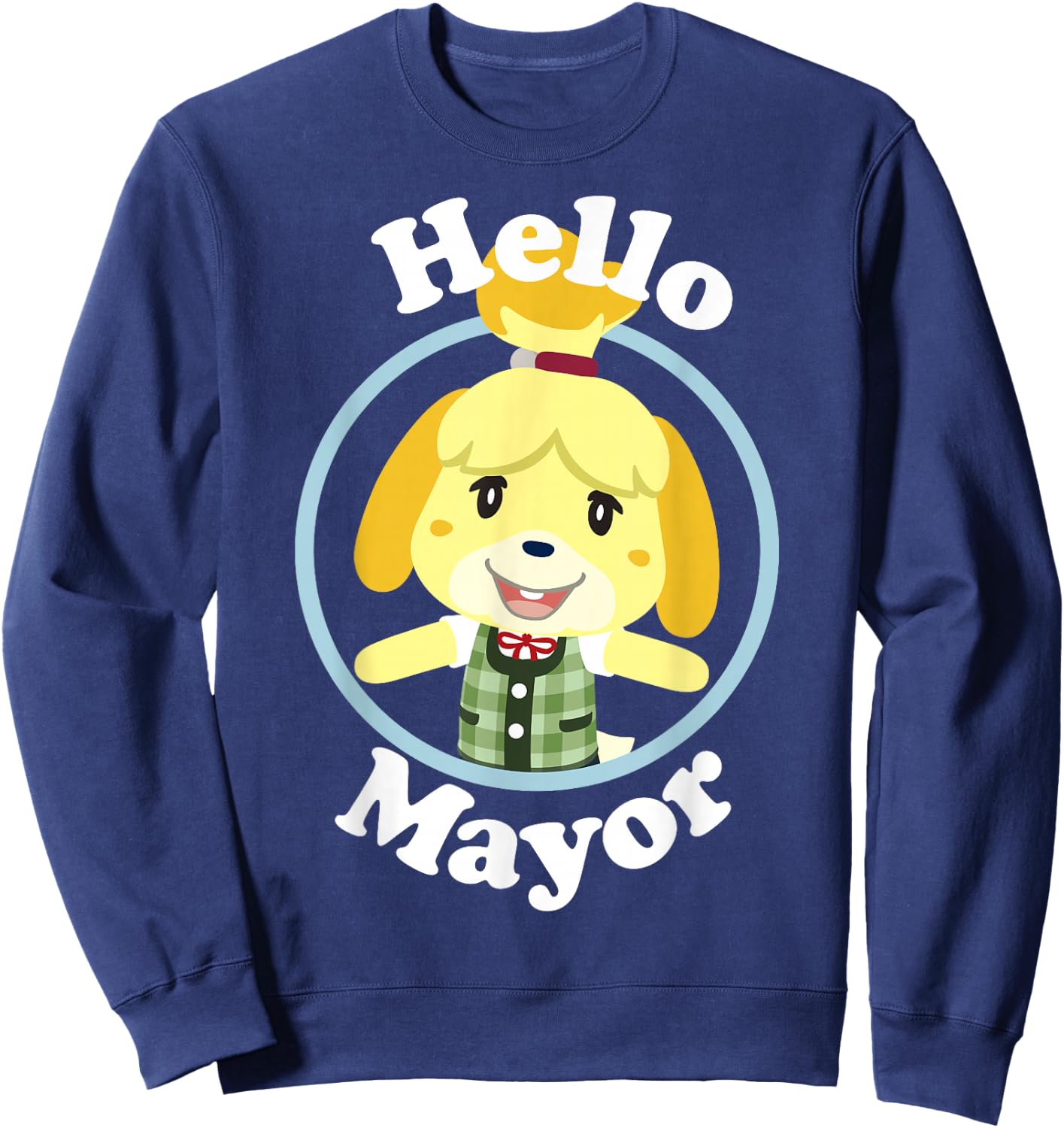 Animal Crossing Isabelle Hello Mayor Portrait Sweatshirt - Sweatshirt | Navy