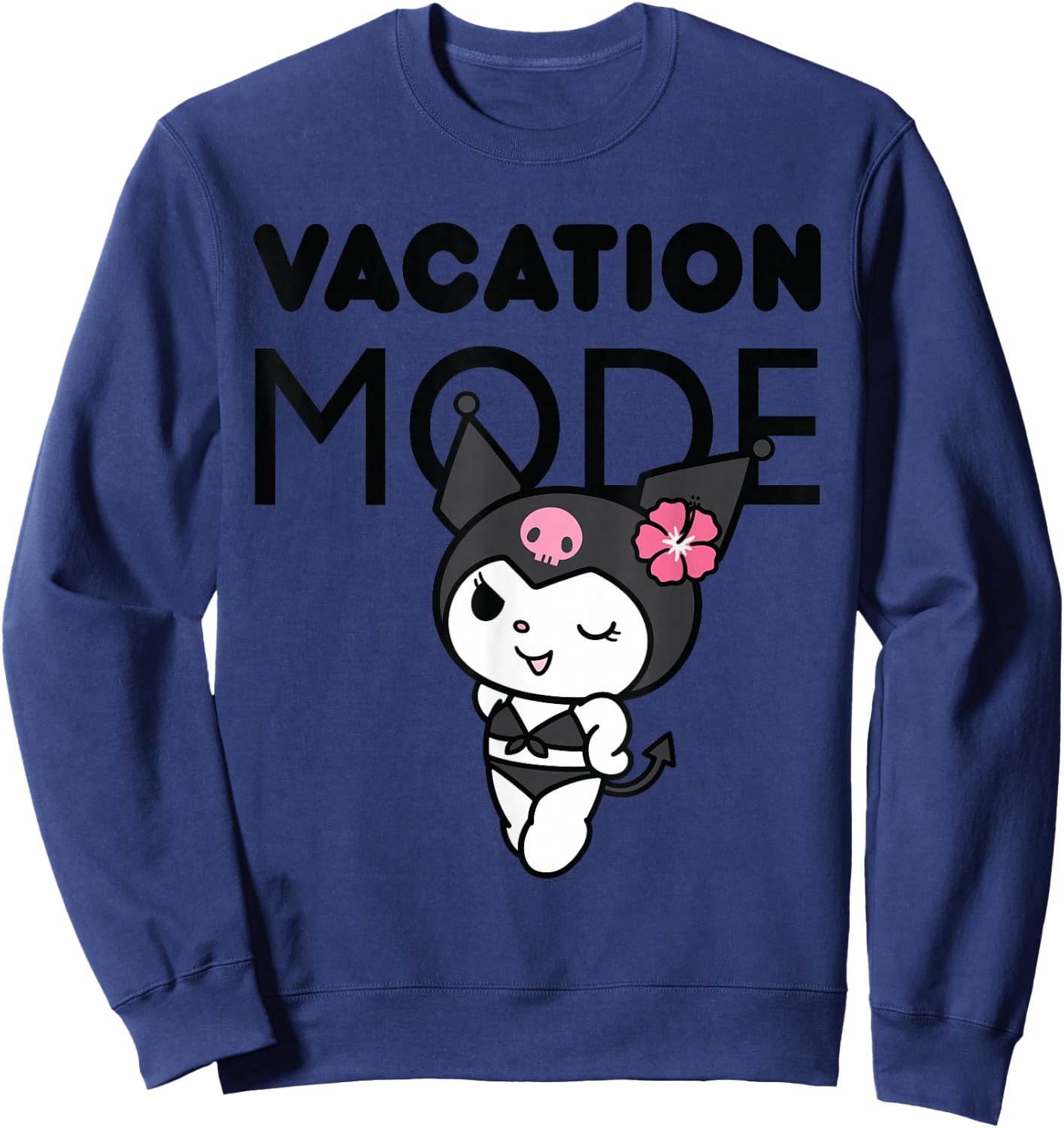 Kuromi Vacation Mode Sweatshirt - Sweatshirt | Navy
