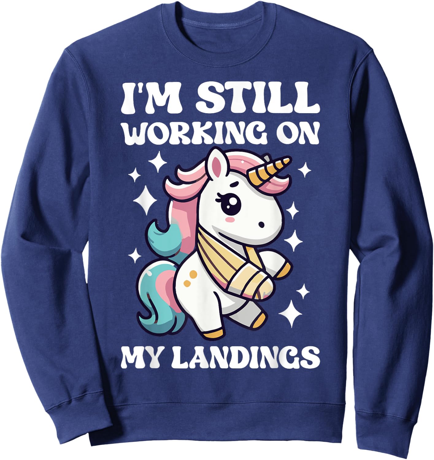 Broken Wrist Surgery Recovery Unicorn Broken Wrist Recovery Sweatshirt - Sweatshirt | Navy