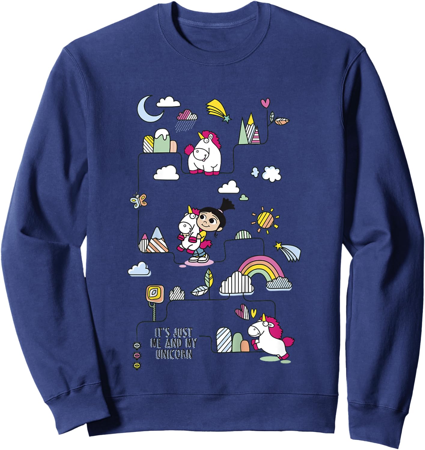 Despicable Me Minions Me And My Unicorn Graphic Sweatshirt - Sweatshirt | Navy