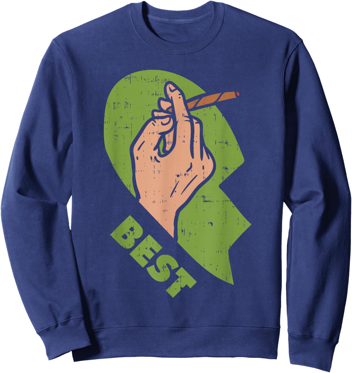 Best Buds Weed Matching Couple Shirt Joint Stoner Friends Sweatshirt - Sweatshirt | Navy