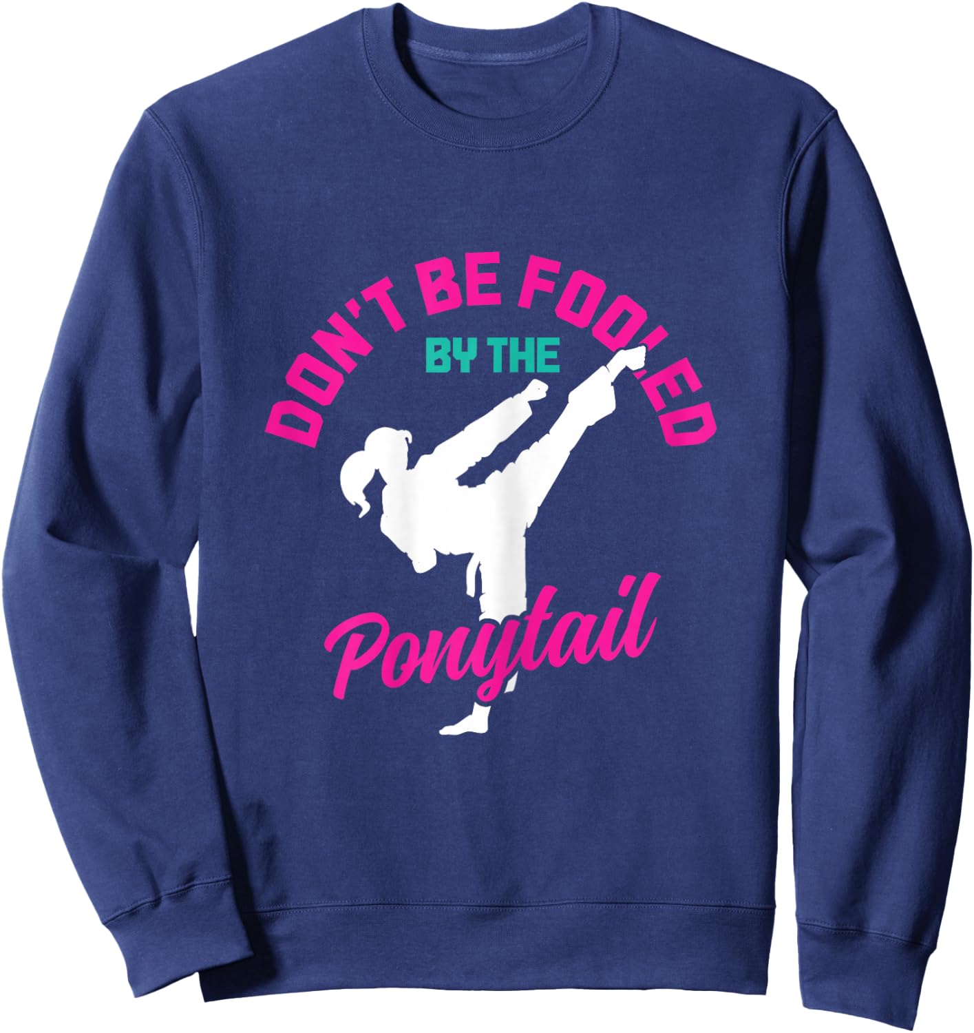 Taekwondo Girl Karate Martial Arts Fighting MMA Sweatshirt - Sweatshirt | Navy