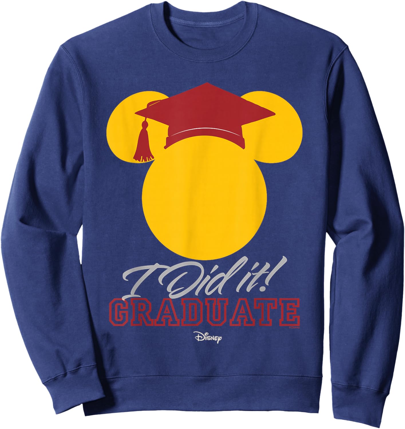 Disney Mickey and Friends Silhouette Icon Graduate I Did It Sweatshirt - Sweatshirt | Navy