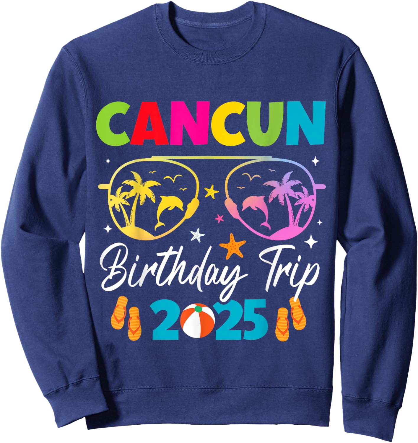 Mexico Cancun Vacation Group 2025 Sweatshirt - Sweatshirt | Navy