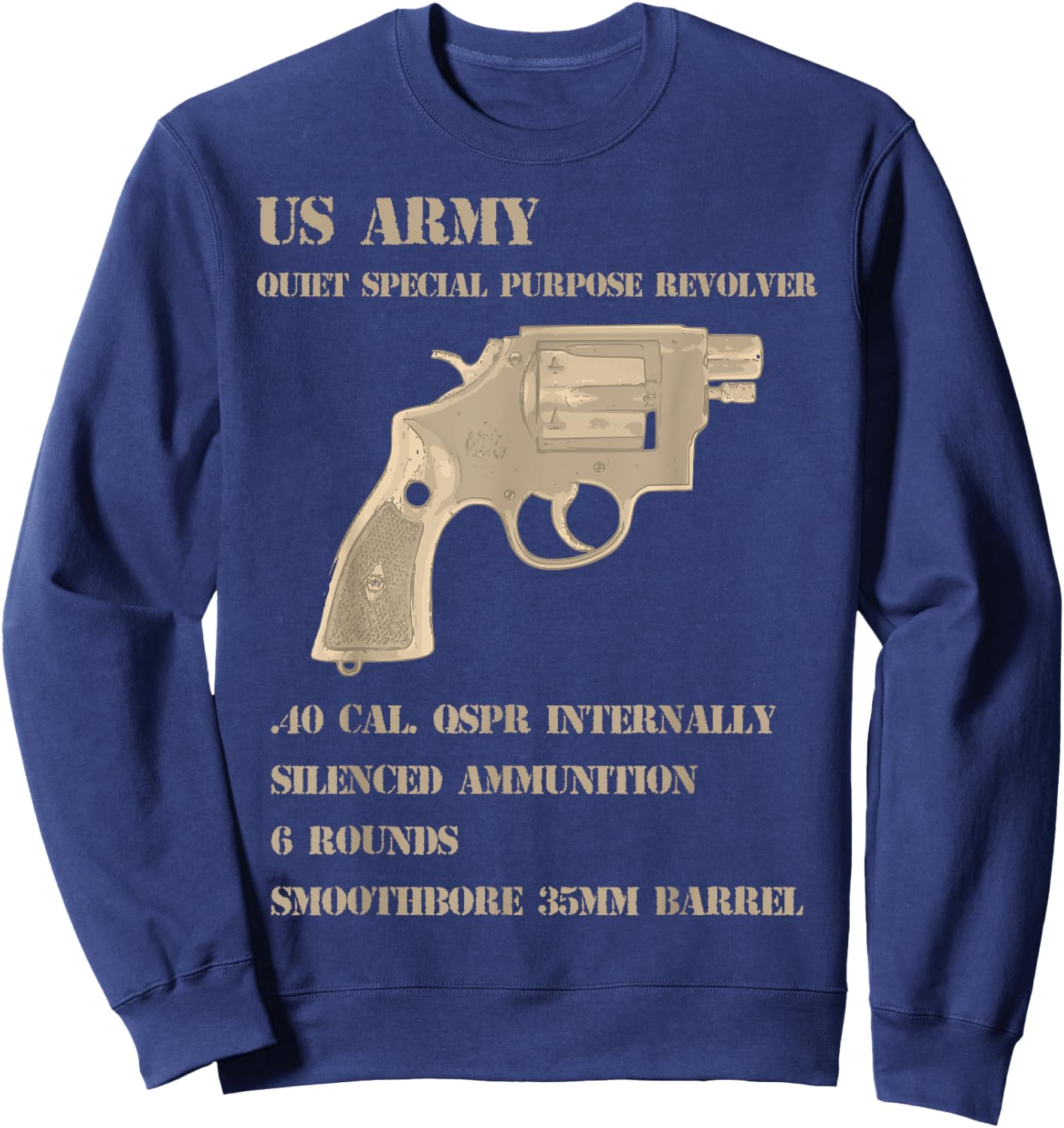 QSPR tunnel rats vietnam era revolver Sweatshirt - Sweatshirt | Navy
