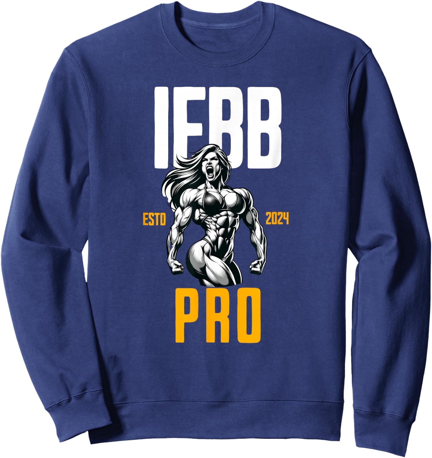 IFBB Pro Established 2024 Female Bodybuilder And Physique Sweatshirt - Sweatshirt | Navy