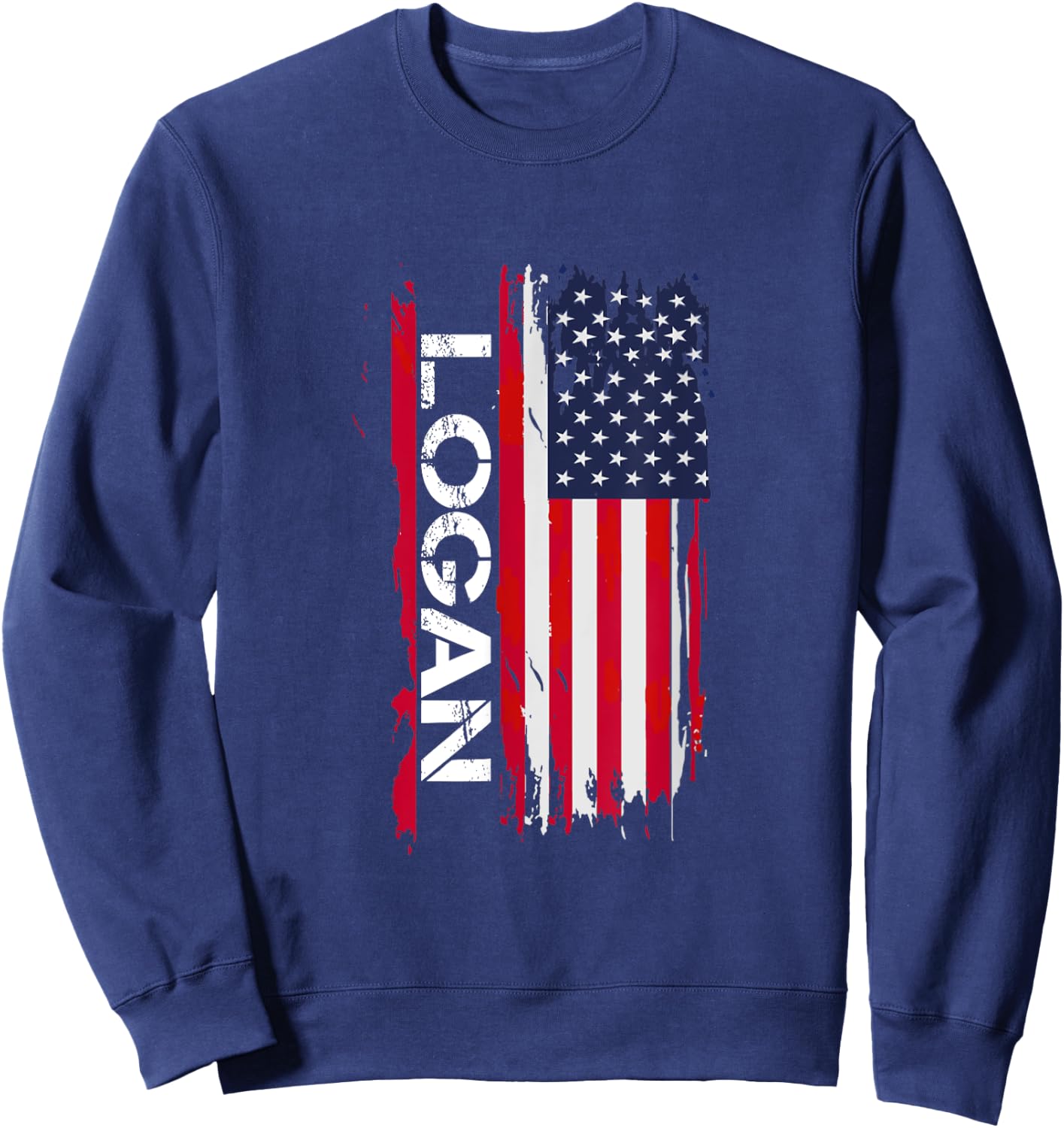 Logan City USA Shirt - -Adults - Black - Small - - Short Sleeve - Cotton 100% Sweatshirt - Sweatshirt | Navy