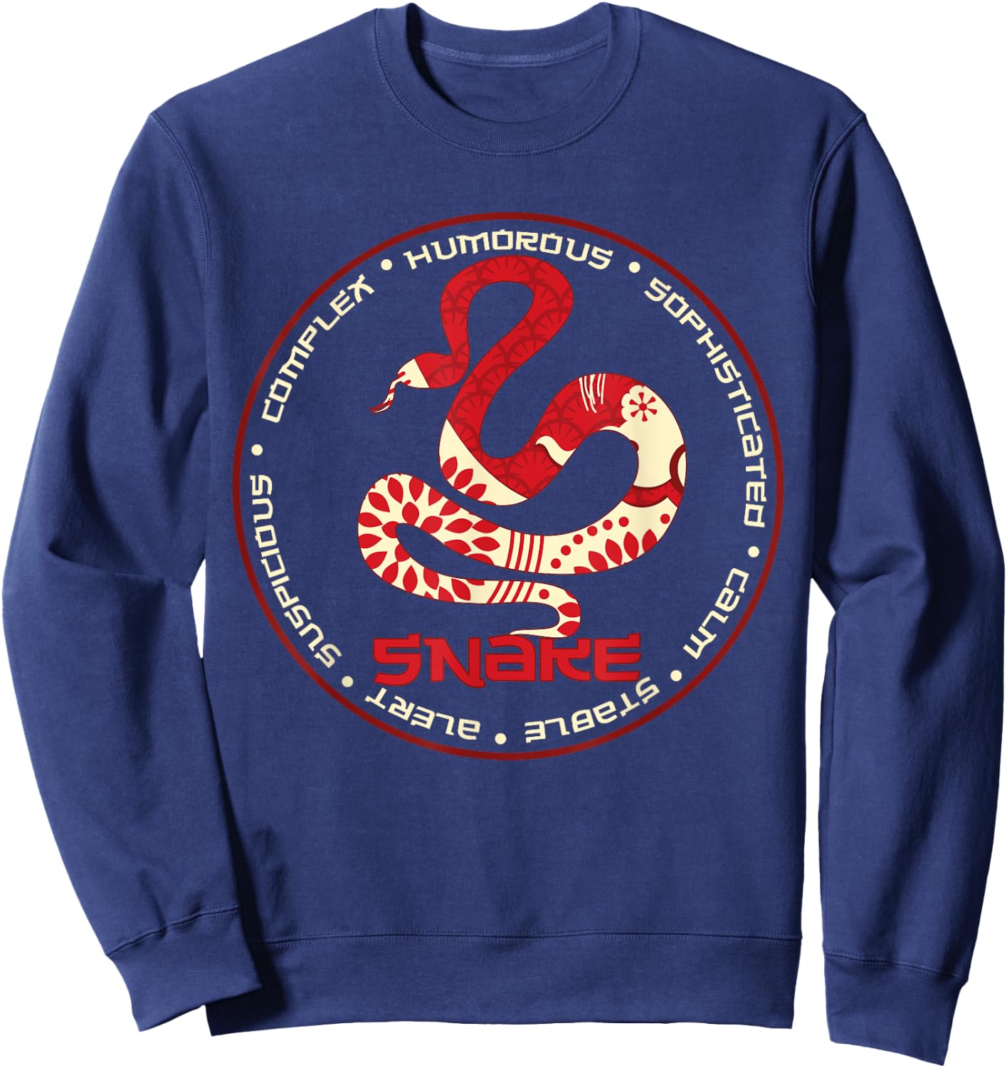 Chinese Zodiac Year of the Snake Astrology Horoscope Sweatshirt - Sweatshirt | Navy