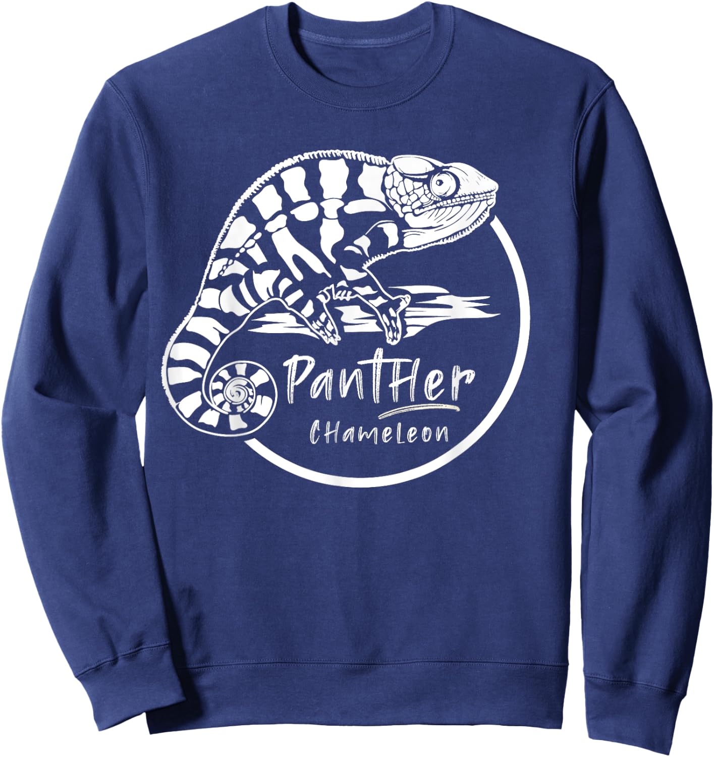 Panther Chameleon Reptile Keepers Lizard Sweatshirt - Sweatshirt | Navy