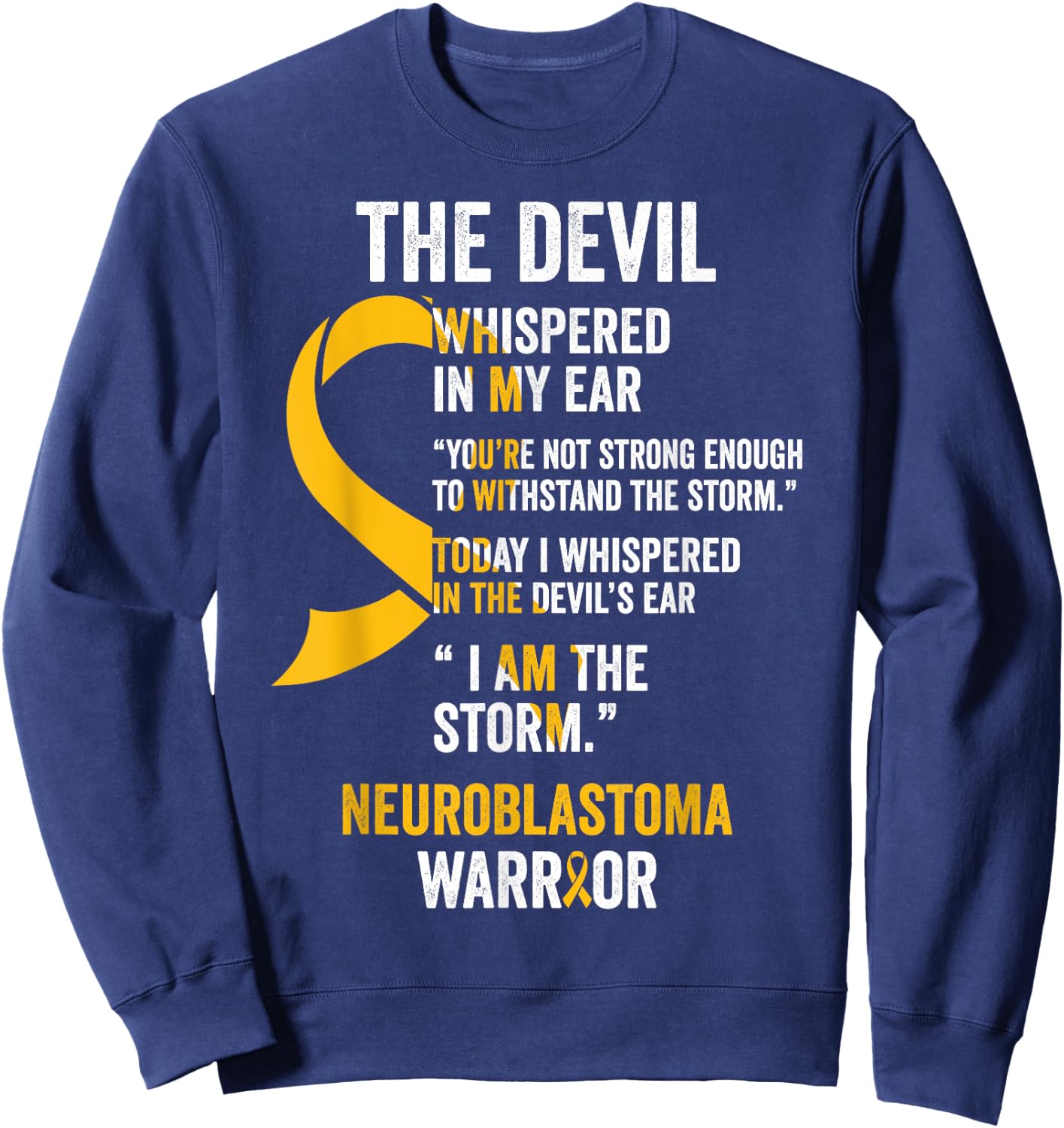 Neuroblastoma Awareness Ribbon T Shirts Sweatshirt - Sweatshirt | Navy