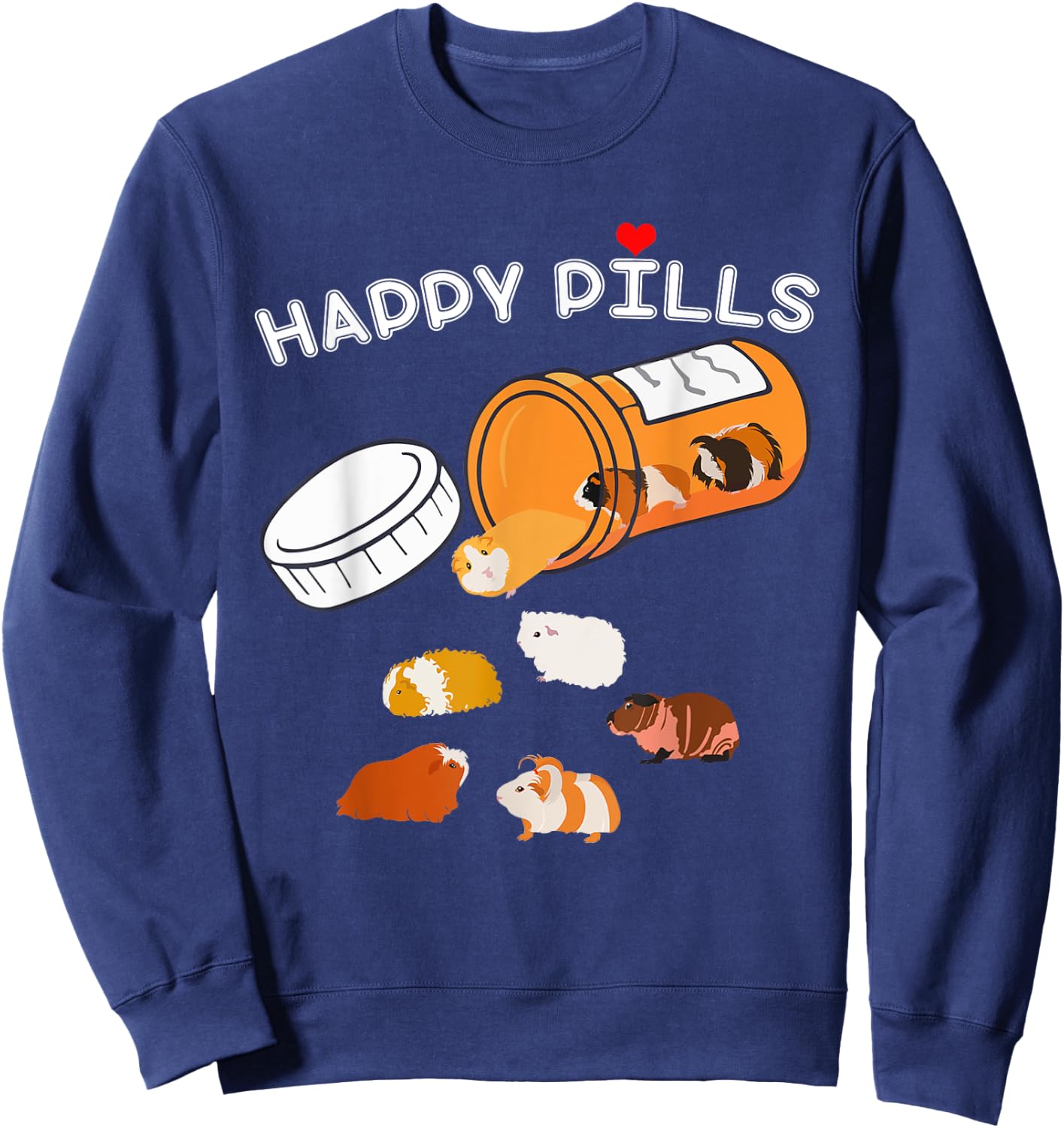 Happy Pill Guinea Pig Sweatshirt - Sweatshirt | Navy