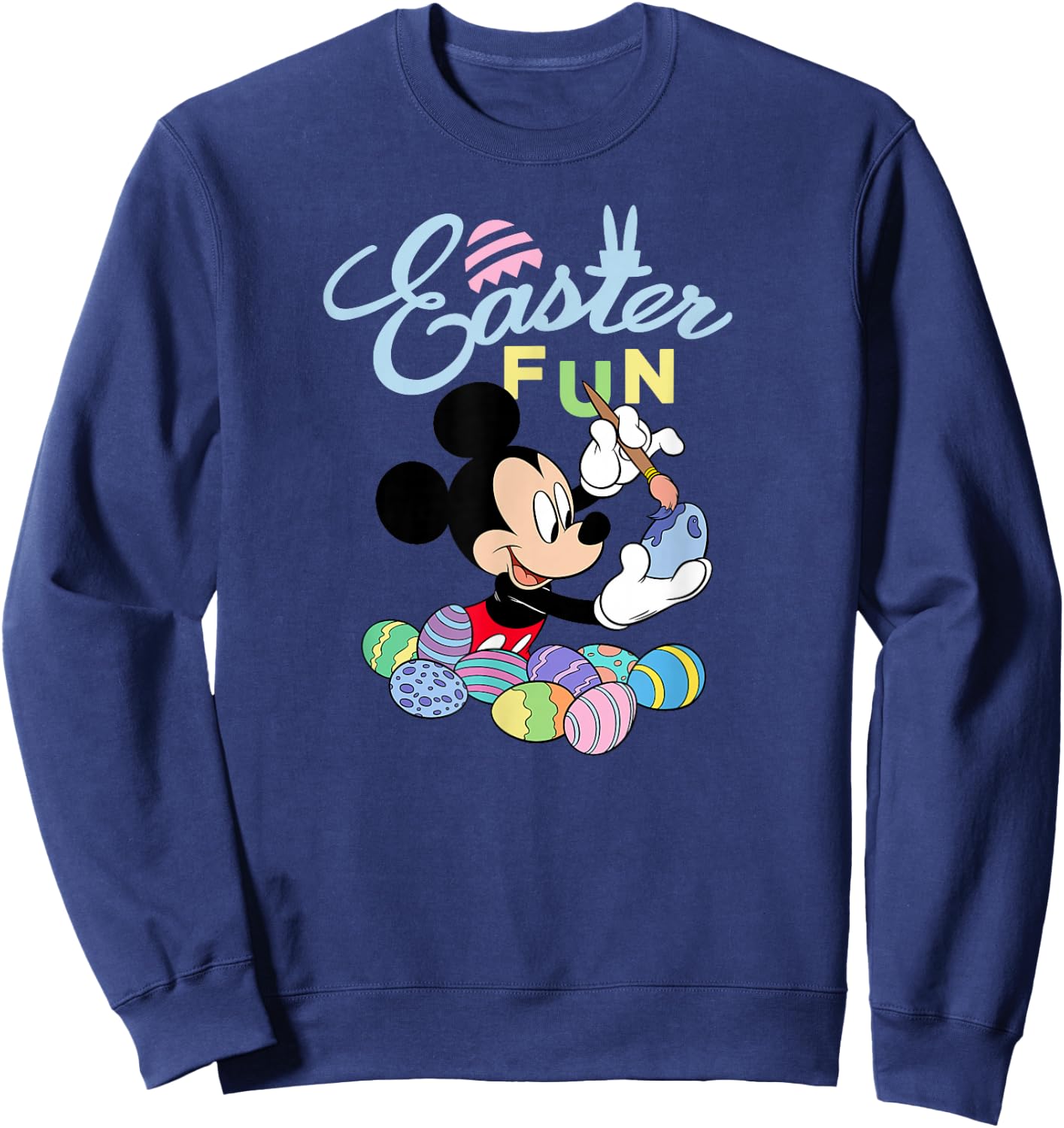 Disney Mickey Mouse Easter Fun Painting Easter Eggs Sweatshirt - Sweatshirt | Navy