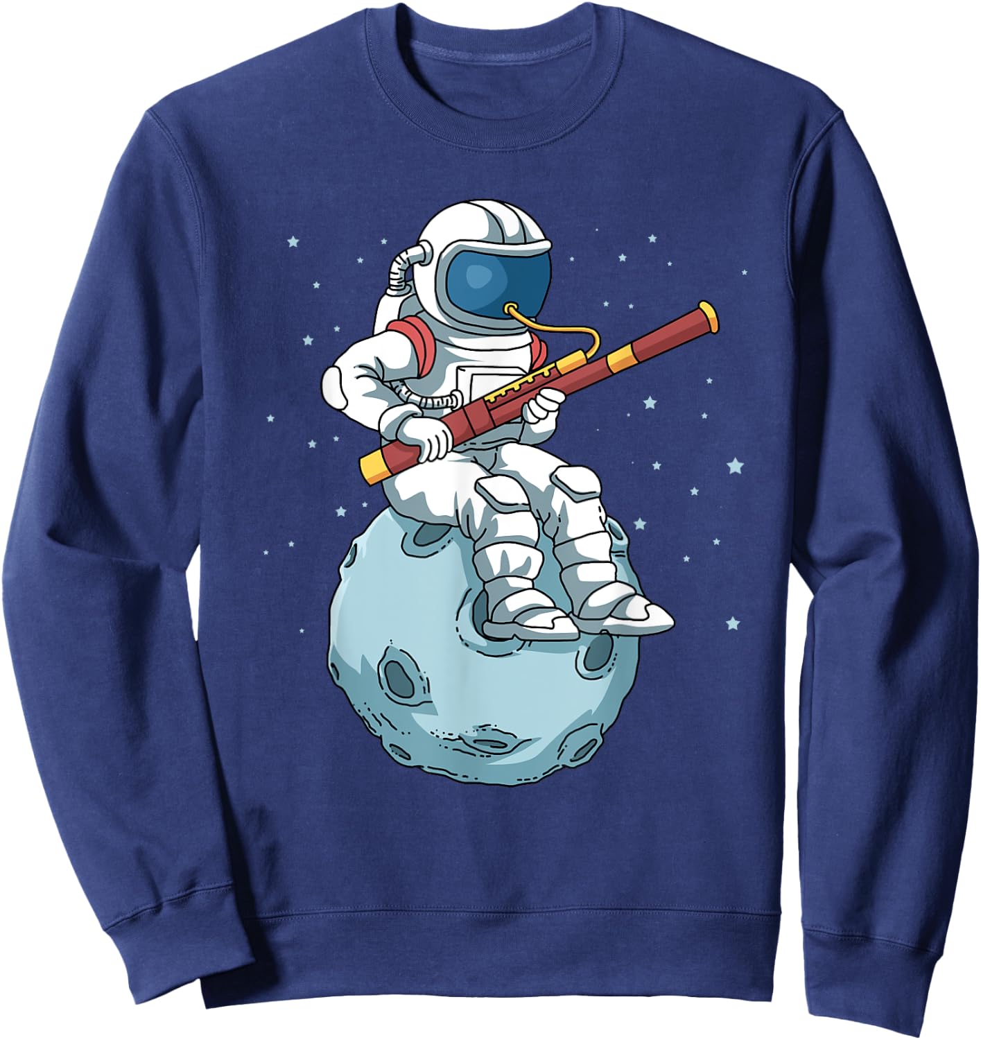 Astronaut Bassoon Band Player Bassoonist Shirt Reeds Sweatshirt - Sweatshirt | Navy