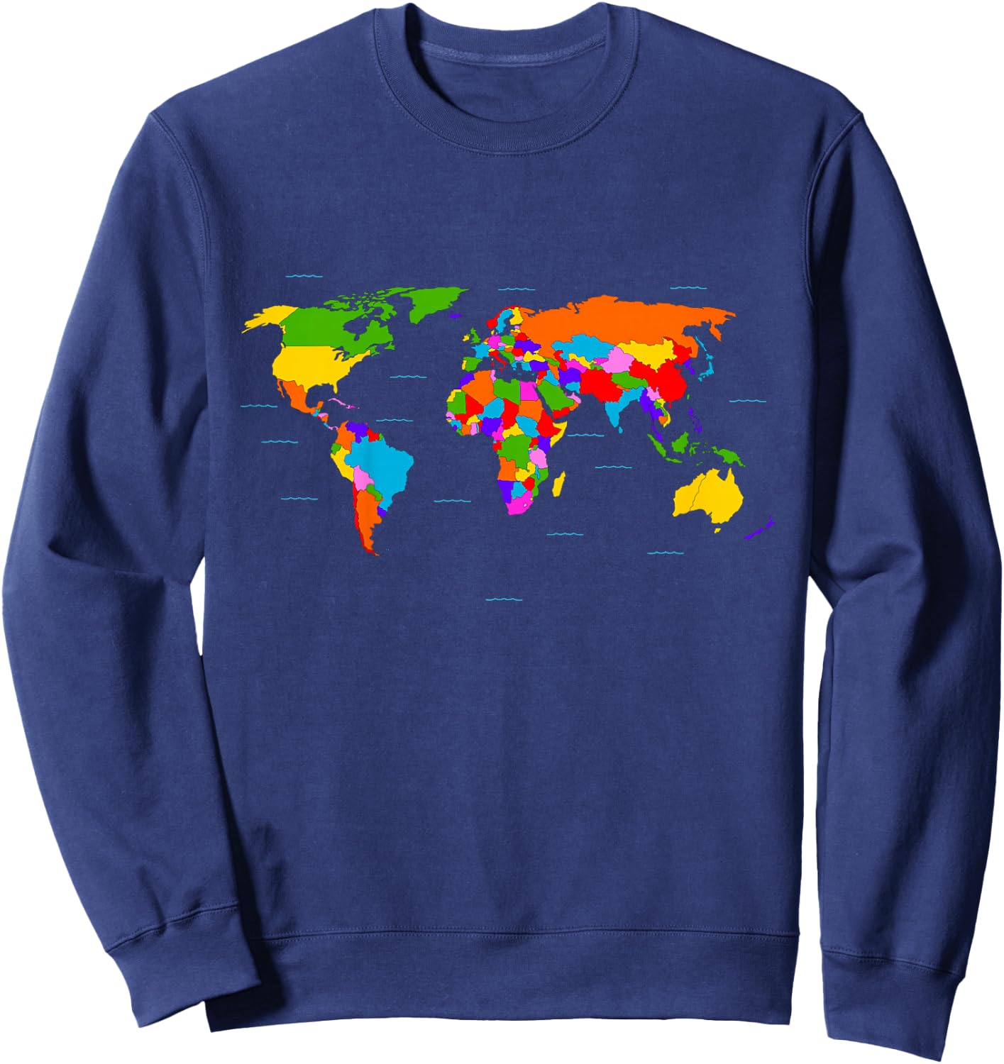 World Map . Boys / Girls Map of the World Sweatshirt - Sweatshirt | Navy
