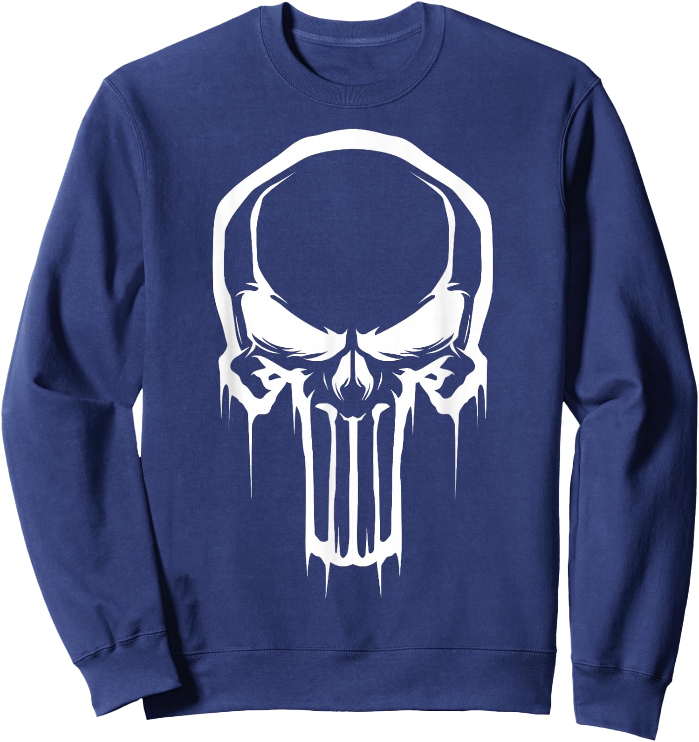 Marvel Painted Negative Space Punisher Logo Graphic Sweatshirt - Sweatshirt | Navy