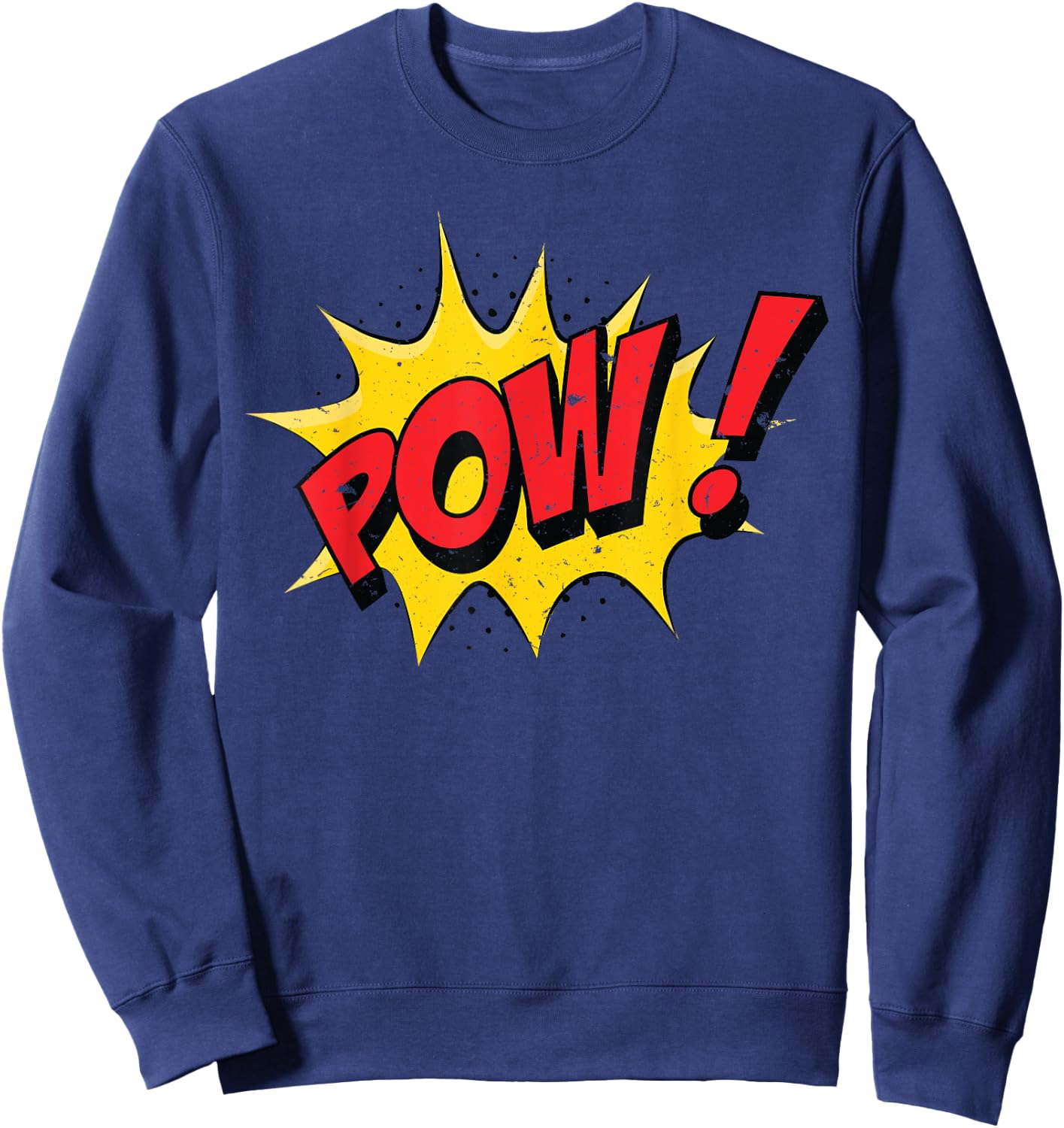 POW! Comic Book Cartoon Funny Pop Art Sweatshirt - Sweatshirt | Navy