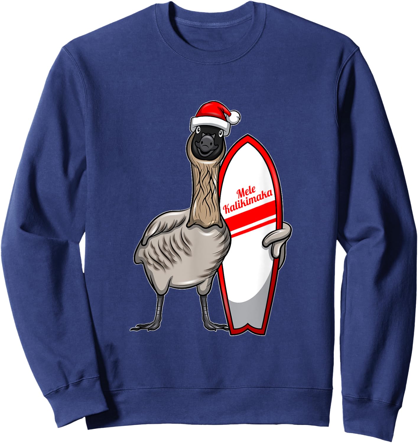 Mele Kalikimaka Nene I Hawaiian Bird Christmas Hawaii Xmas Sweatshirt - Sweatshirt | Navy