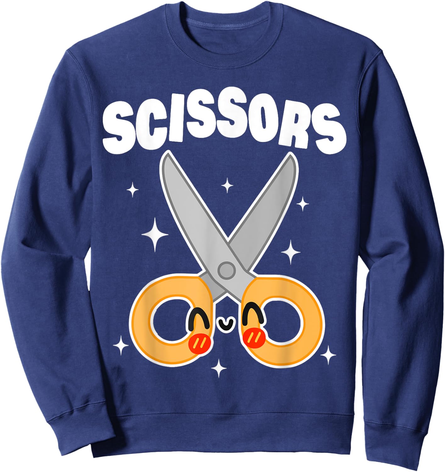 Scissors Paper Rock Halloween Costumes Group Family Sweatshirt - Sweatshirt | Navy