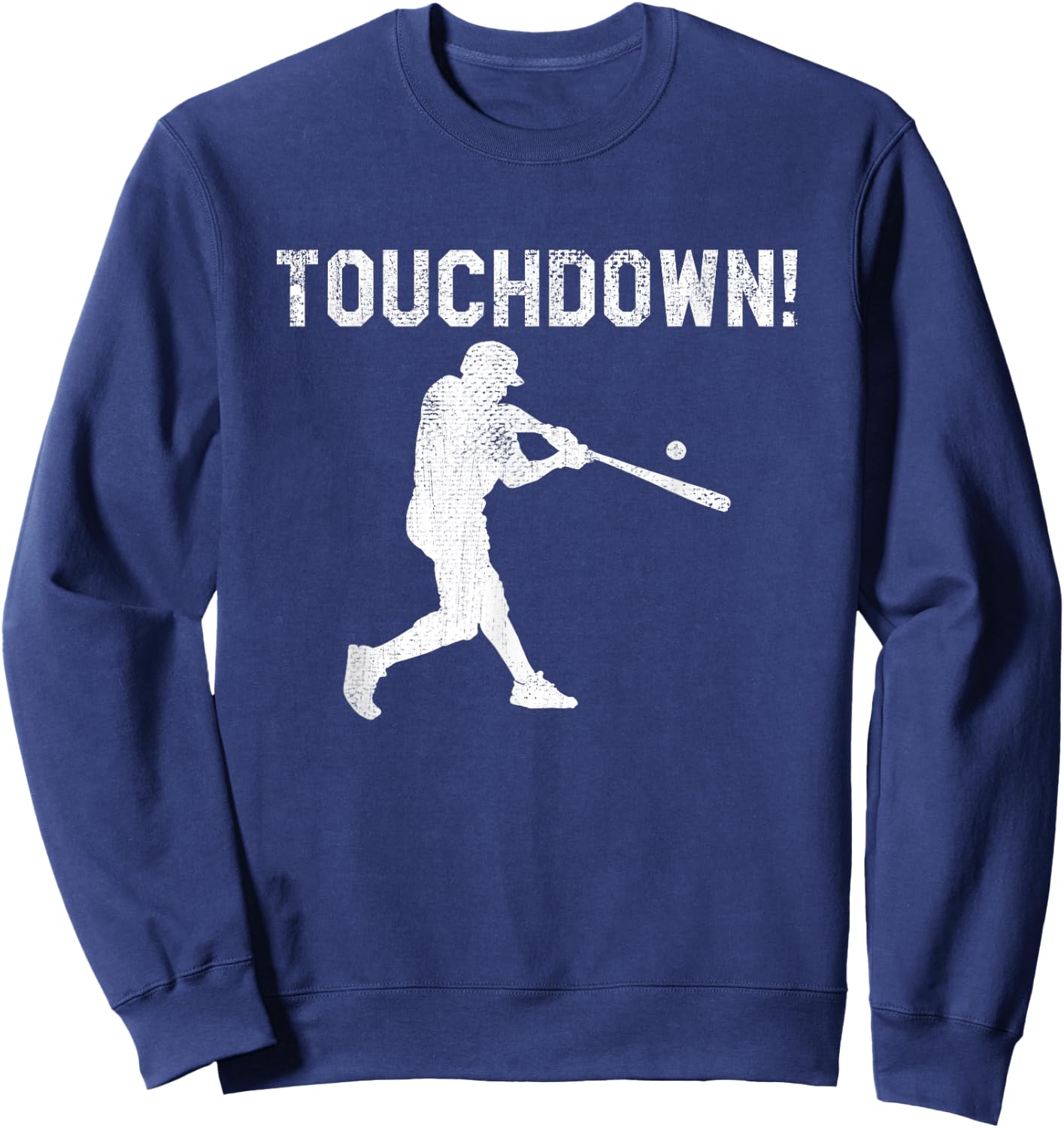 Baseball Shirts Woman Kids Touchdown Funny Fun Shirt Sweatshirt - Sweatshirt | Navy