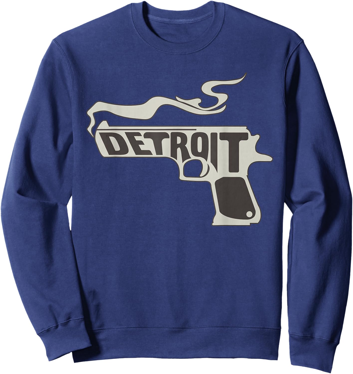 Detroit Smoking Gun Michigan American Motor City Motown Sweatshirt - Sweatshirt | Navy