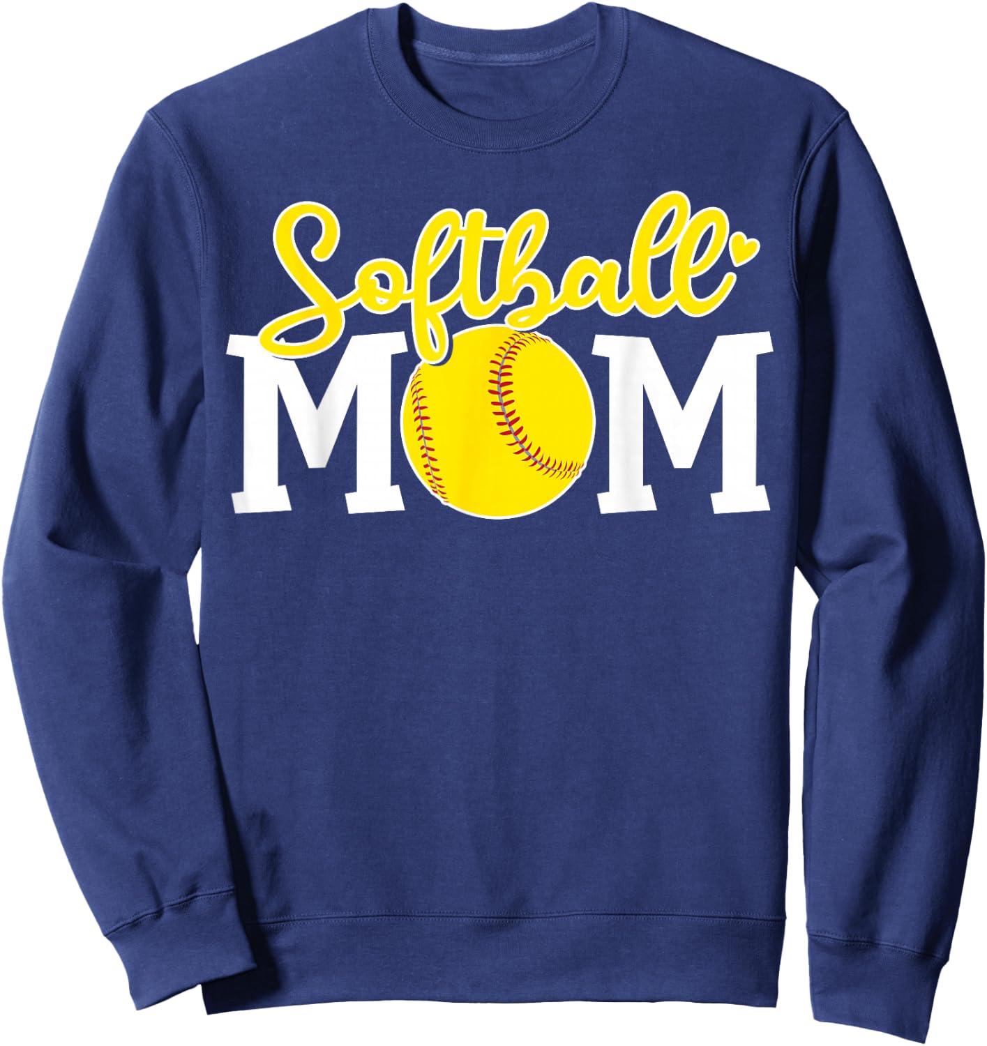 Softball Mom Cute For Mother Love Softball Sweatshirt - Sweatshirt | Navy