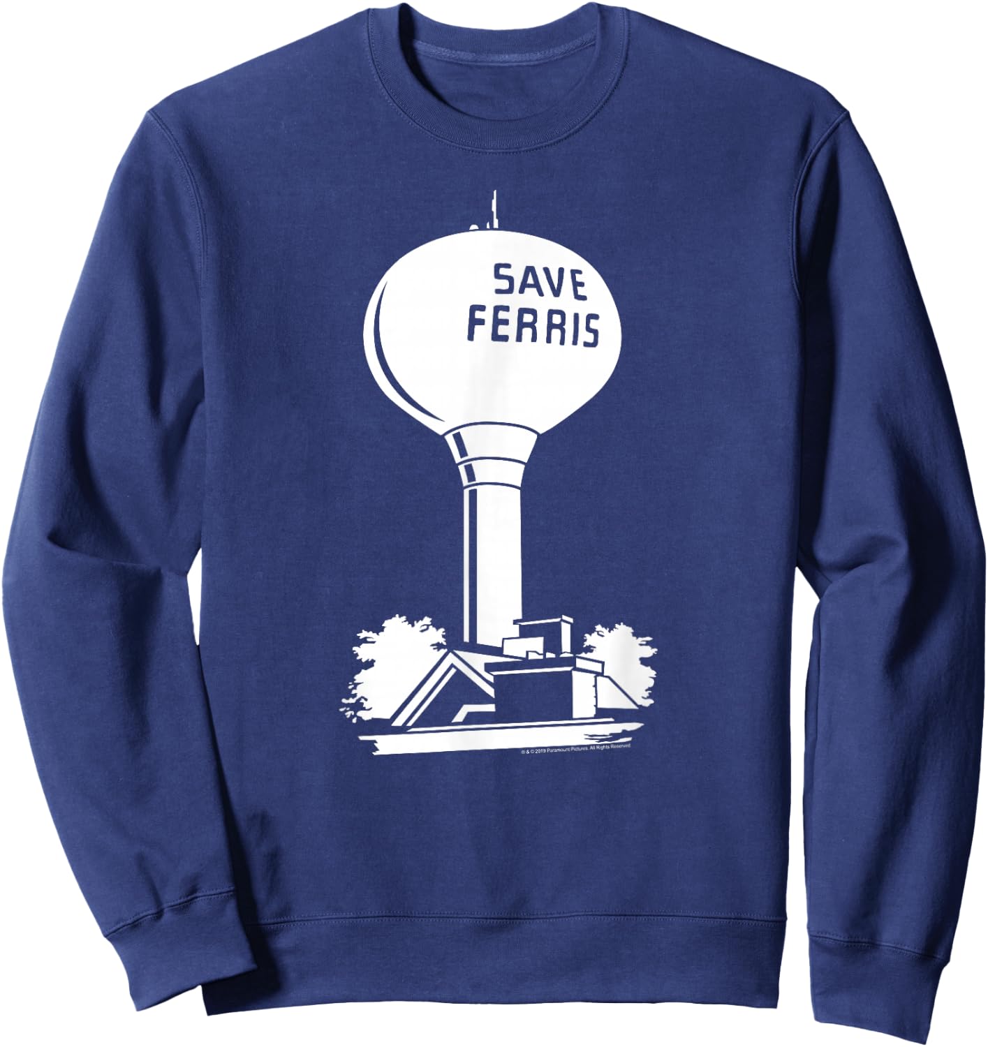 Ferris Bueller's Day Off Save Ferris Watertower Movie Sweatshirt - Sweatshirt | Navy
