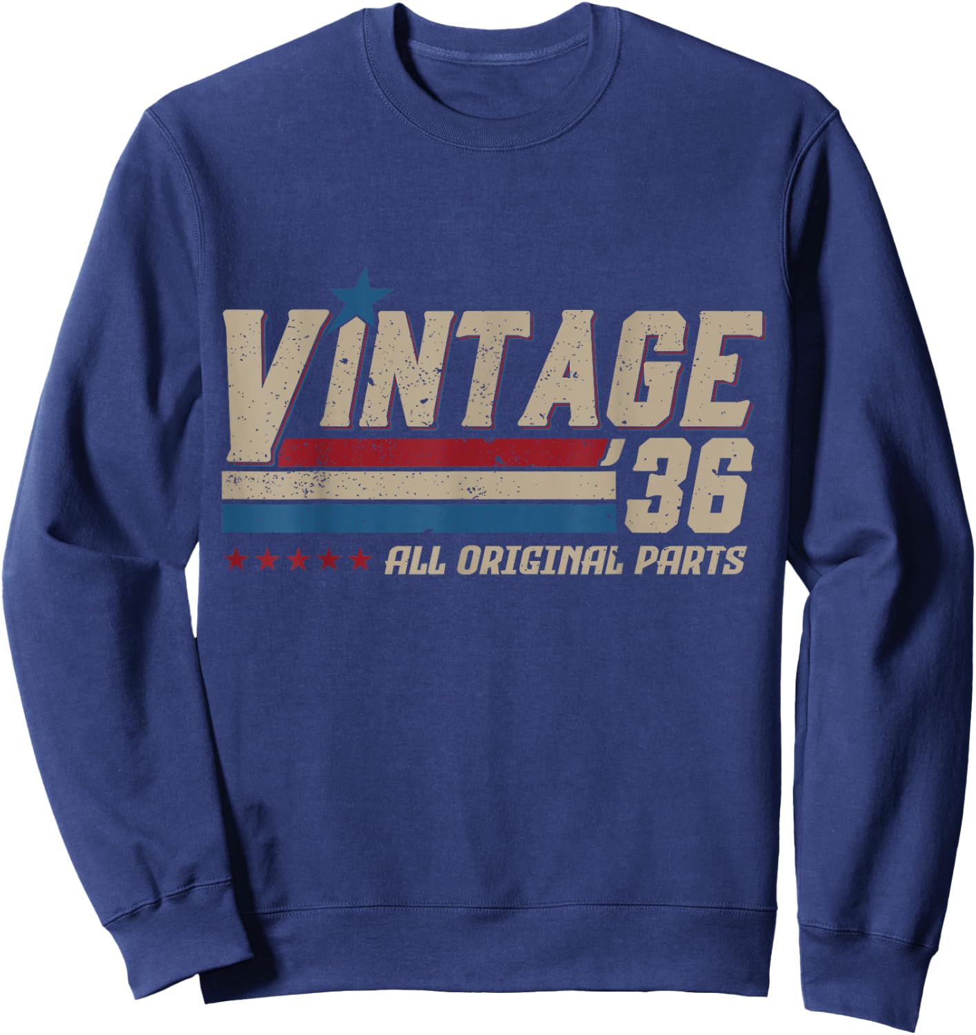 Vintage 1936 All Original Parts Birthday Men Sweatshirt - Sweatshirt | Navy