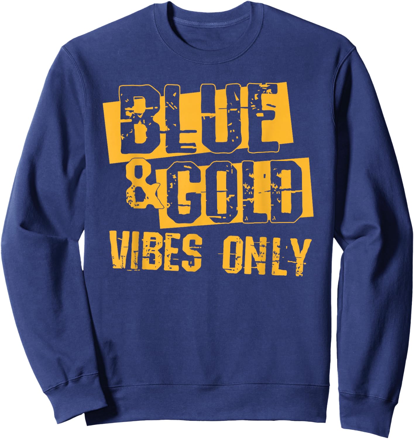 Blue and Gold Spirit Wear for High School Football Sweatshirt - Sweatshirt | Navy