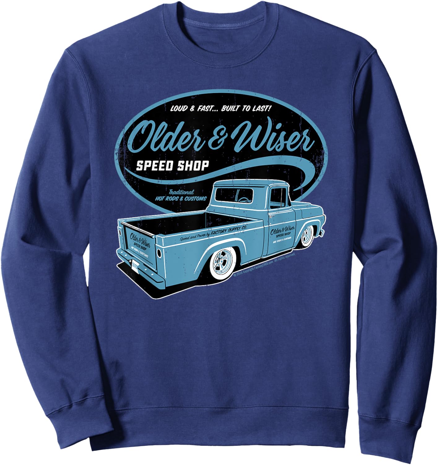 Older & Wiser Speed Shop OW008 Sweatshirt - Sweatshirt | Navy