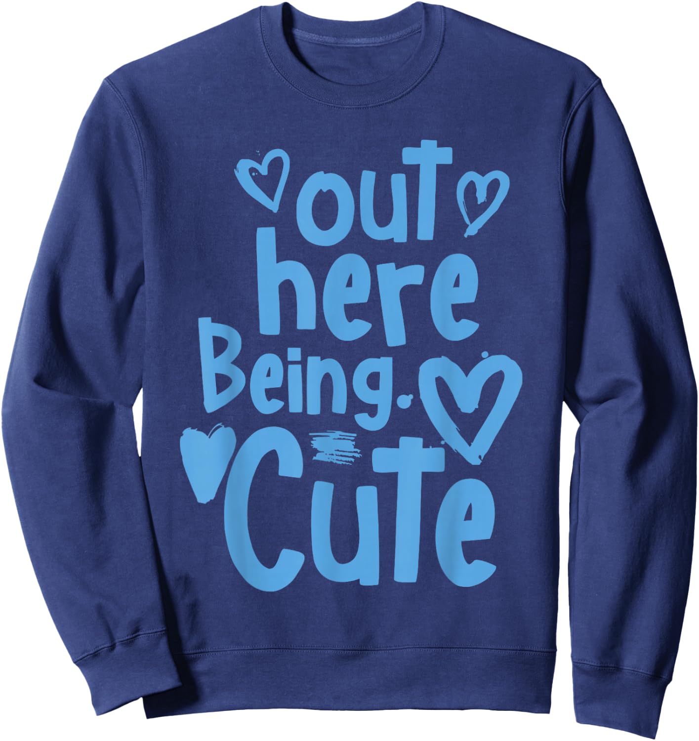 University Blue Black White Match Sweatshirt - Sweatshirt | Navy