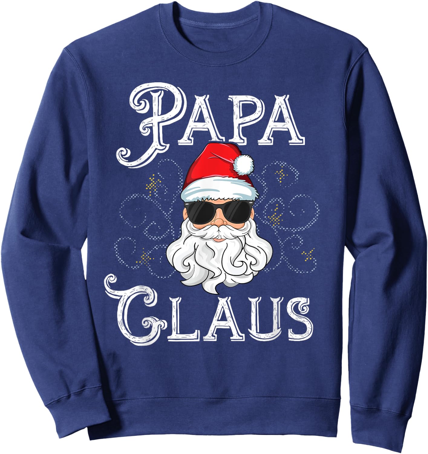 Papa Claus Matching Family Christmas Outfit Xmas Photo Sweatshirt - Sweatshirt | Navy