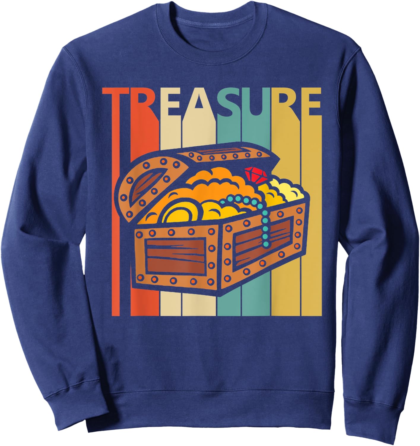 Vintage Treasure Chest Sweatshirt - Sweatshirt | Navy