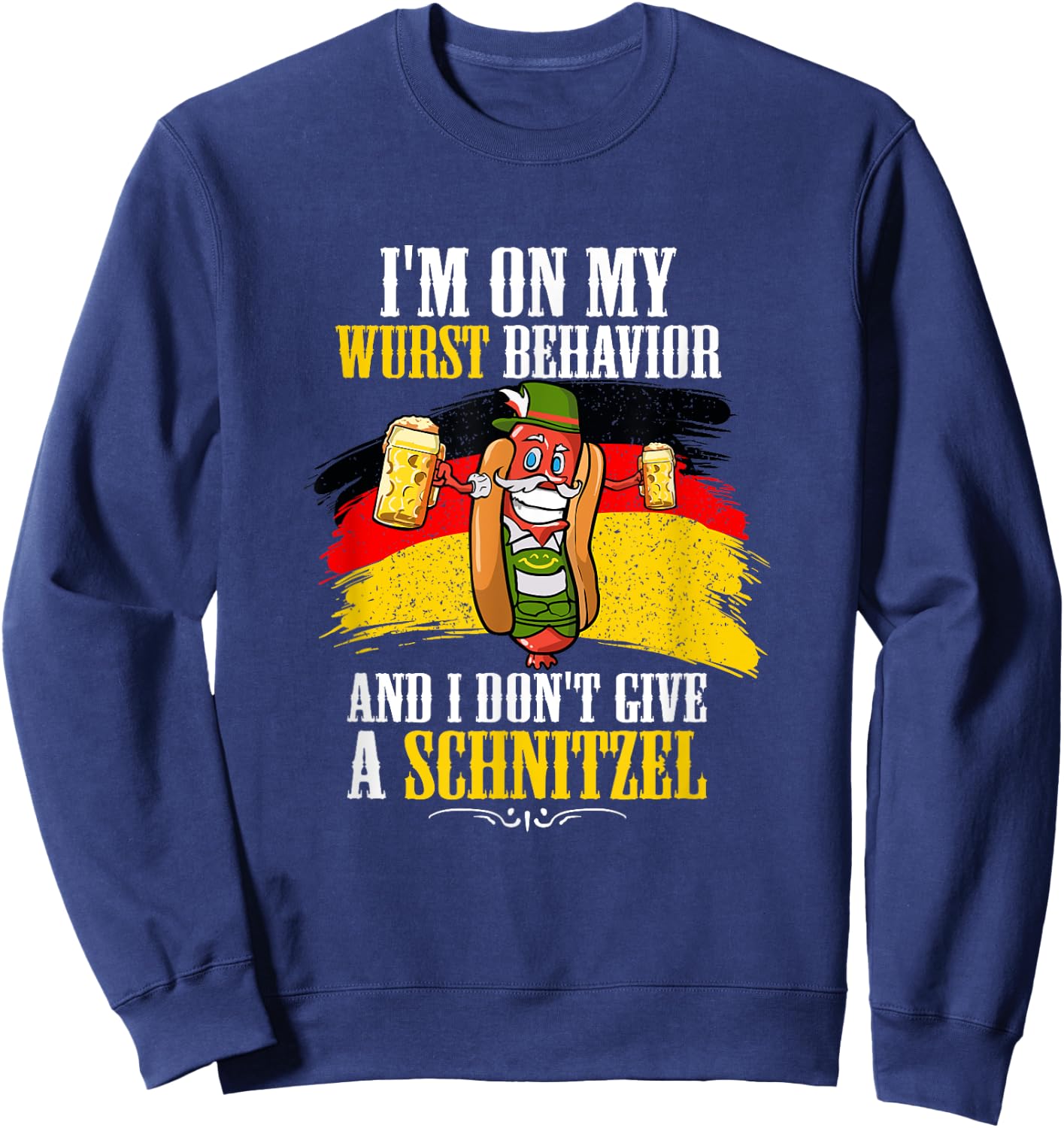 Funny Sausage Gift German Sausage Lovers Sweatshirt - Sweatshirt | Navy