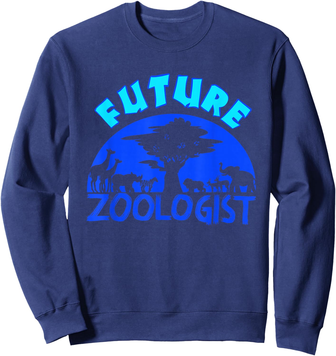 Future Zoologist Cute Zoology Students Funny Zoo Keeper Gift Sweatshirt - Sweatshirt | Navy