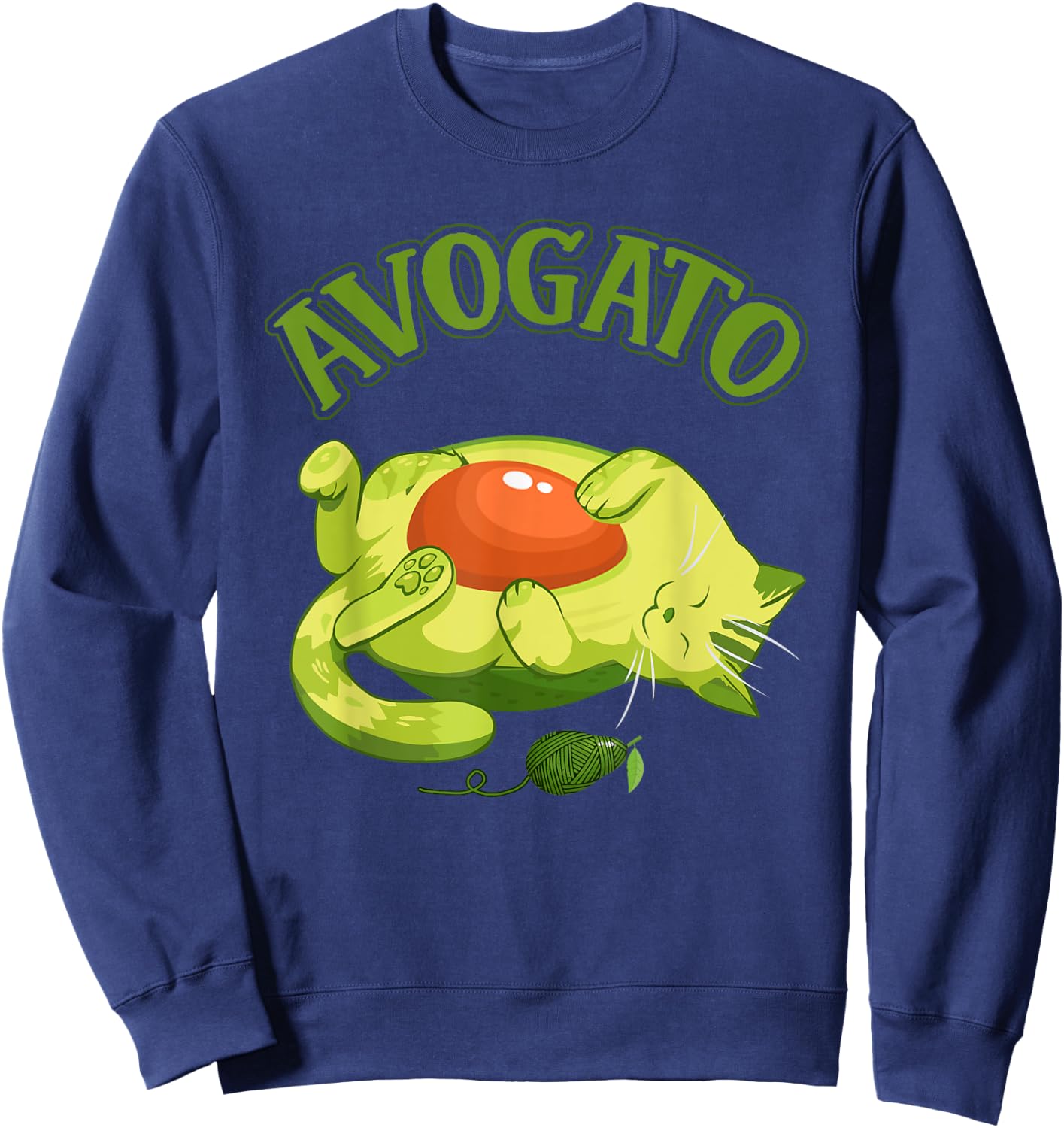 Cinco De Mayo T Shirt Funny Meow Avogato Cat Avocado Mexico Women Girls Kids Sweatshirt - Sweatshirt | Navy