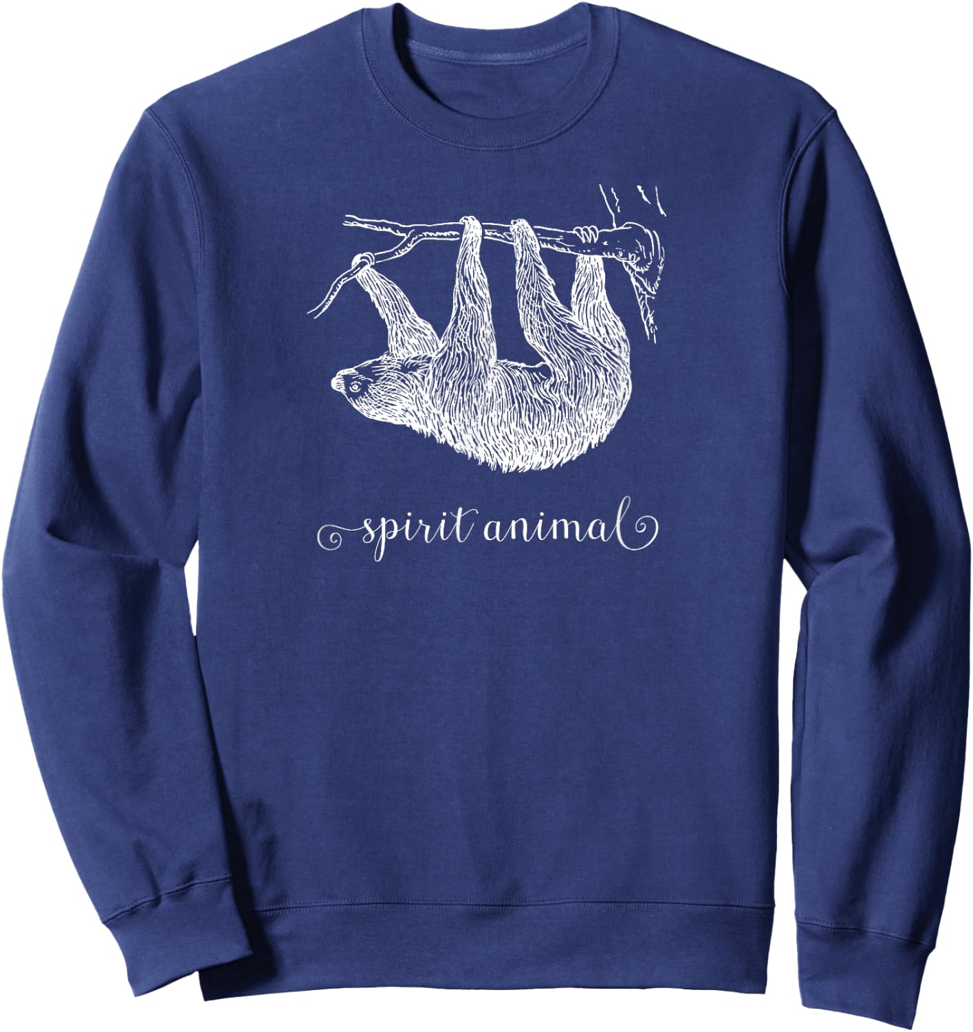 Sloth Spirit Animal Cute Sweatshirt - Sweatshirt | Navy
