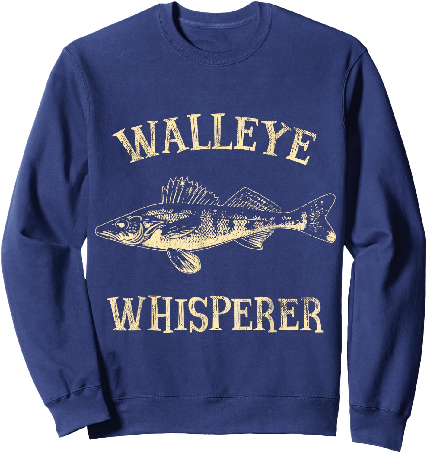Walleye Whisperer Fish Sweatshirt - Sweatshirt | Navy
