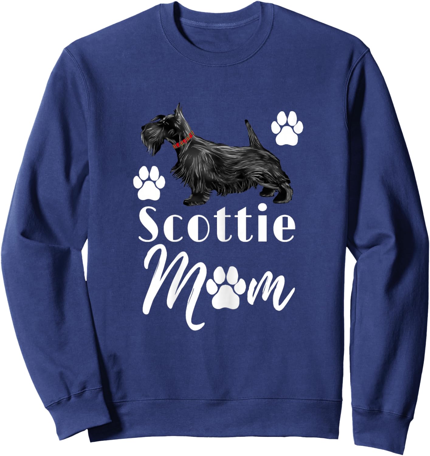 Scottish Terrier Scottie Dog Mom Sweatshirt - Sweatshirt | Navy