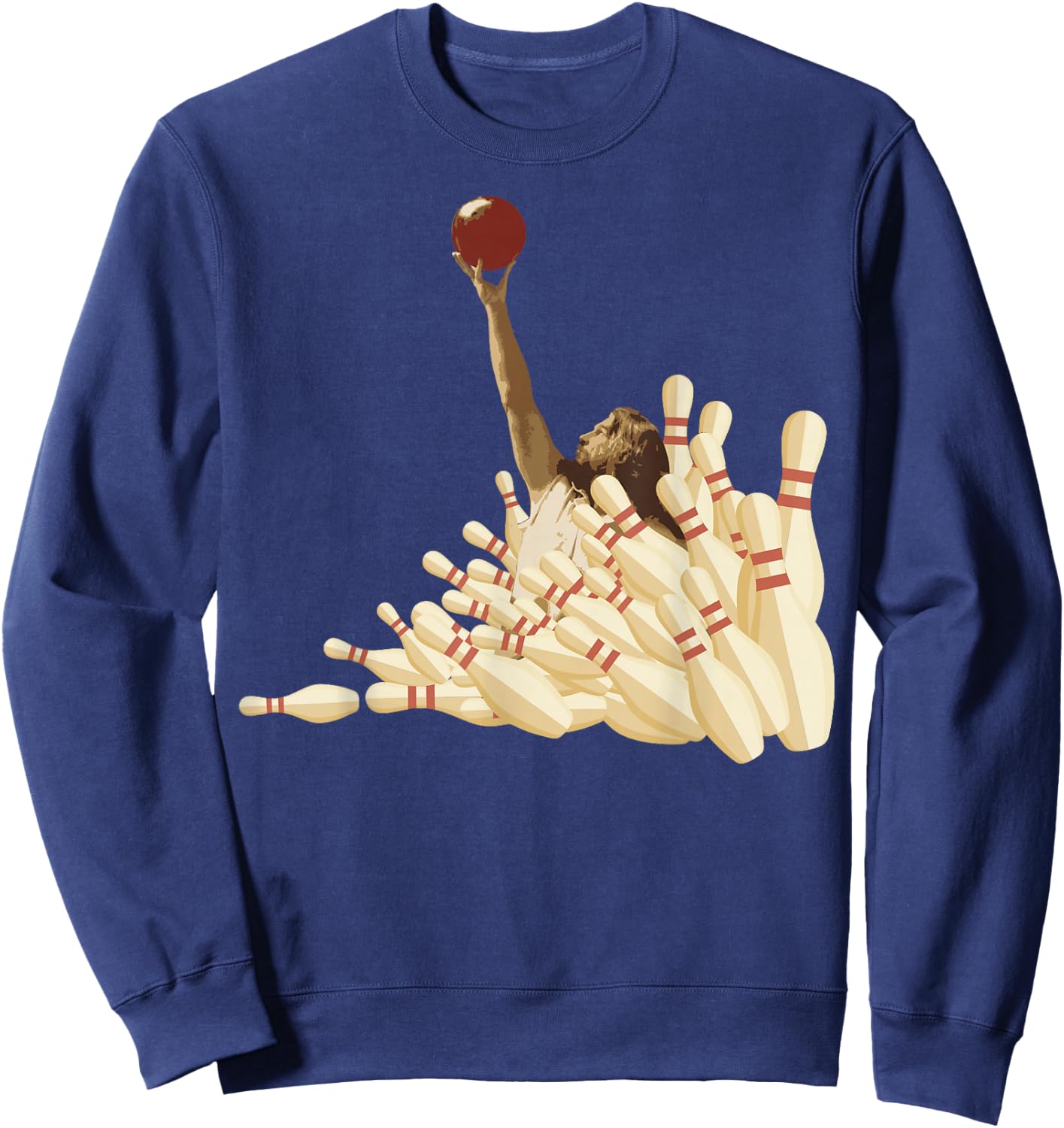 The Big Lebowski Bowling Pins Portrait Sweatshirt - Sweatshirt | Navy
