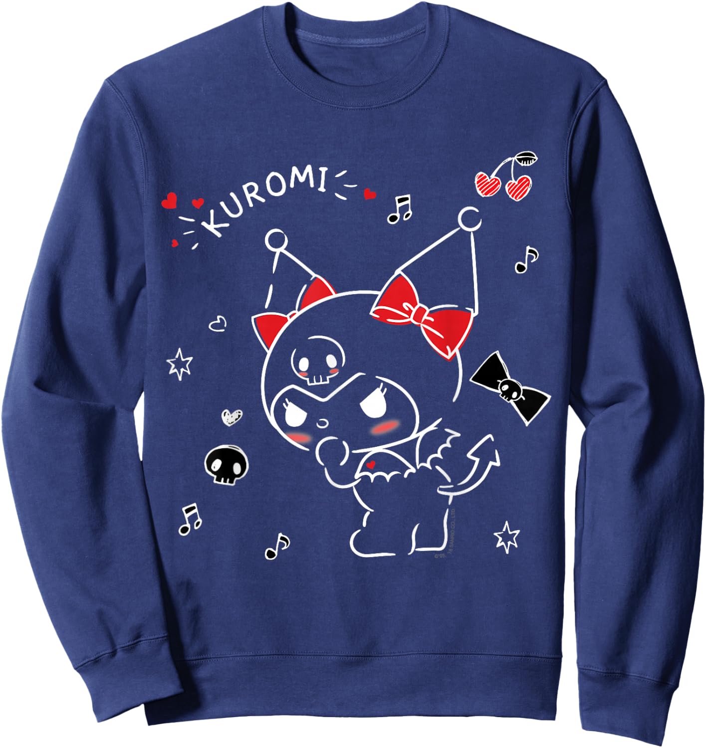 Kuromi Mischievous Shirt Sweatshirt - Sweatshirt | Navy