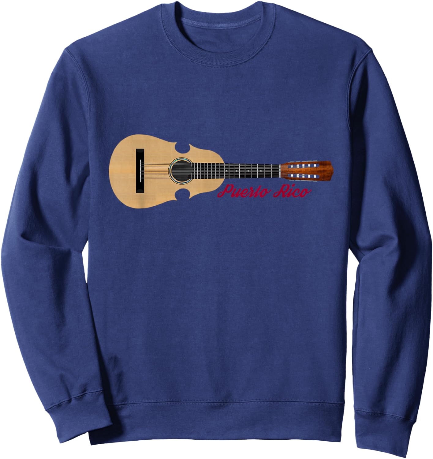 Cuatro Puertorriqueno with Puerto Rico by 4Jibaro Sweatshirt - Sweatshirt | Navy