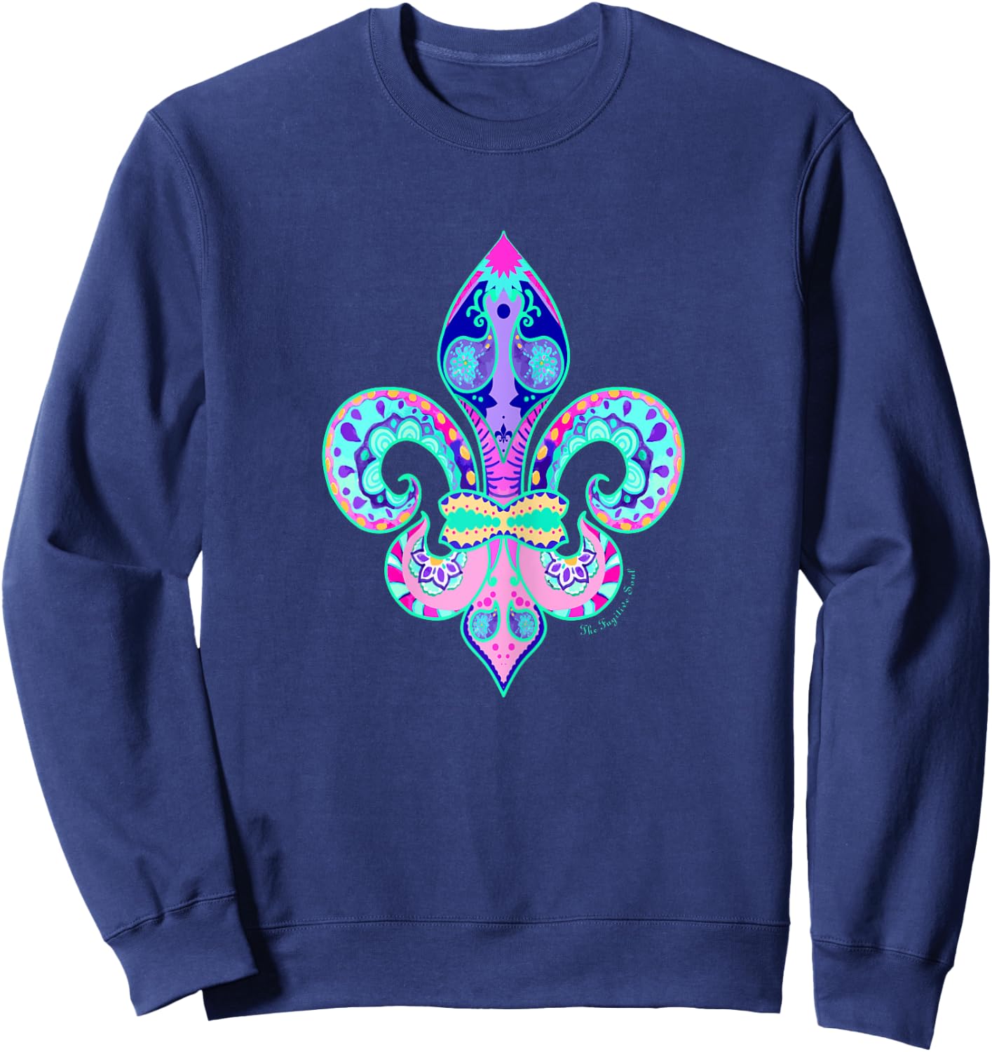 FLEUR DE LIS - Ladies & Youth Sweatshirt - Sweatshirt | Navy