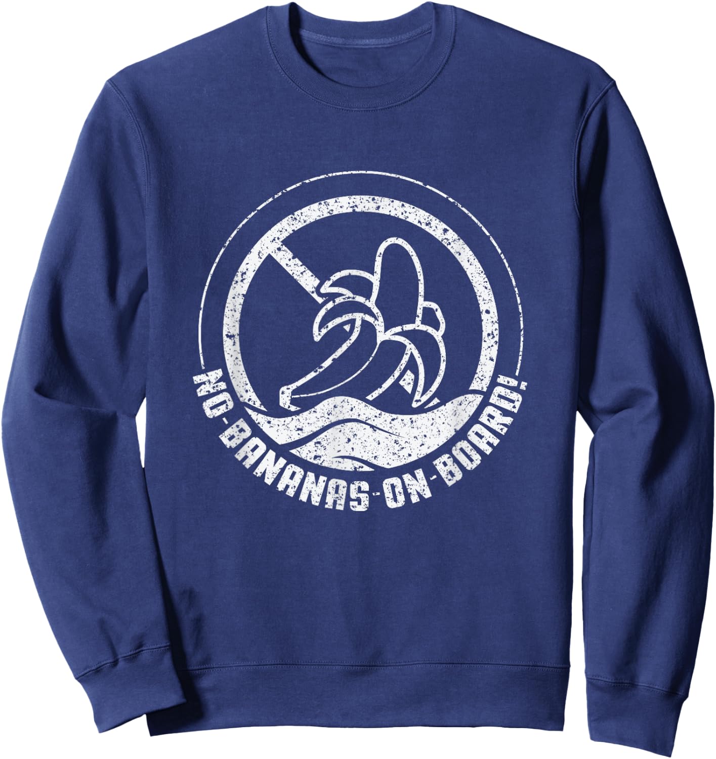 No Bananas On Board Funny Gift Women Kids Sweatshirt - Sweatshirt | Navy